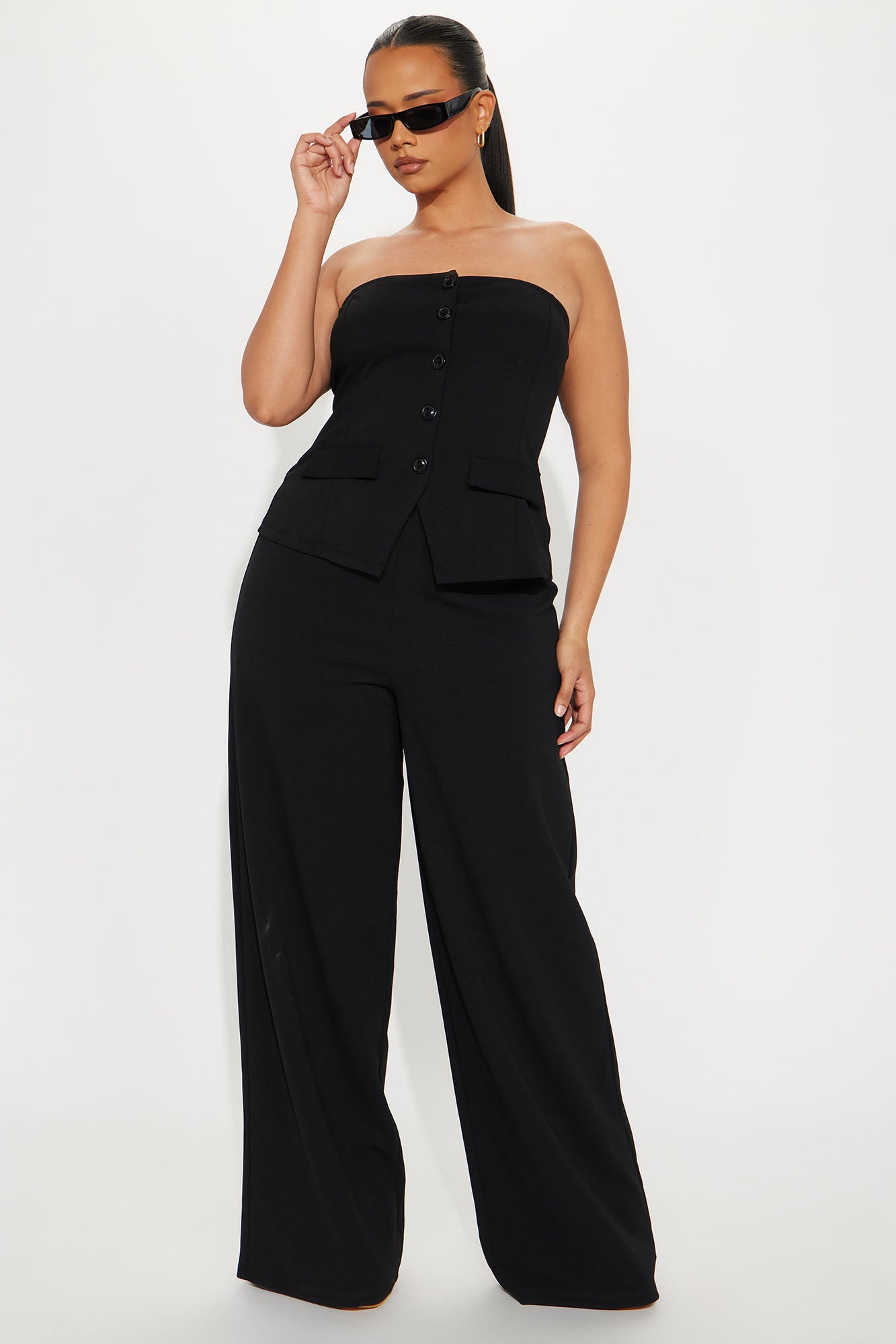 Business Type Jumpsuit - Black - Image 4