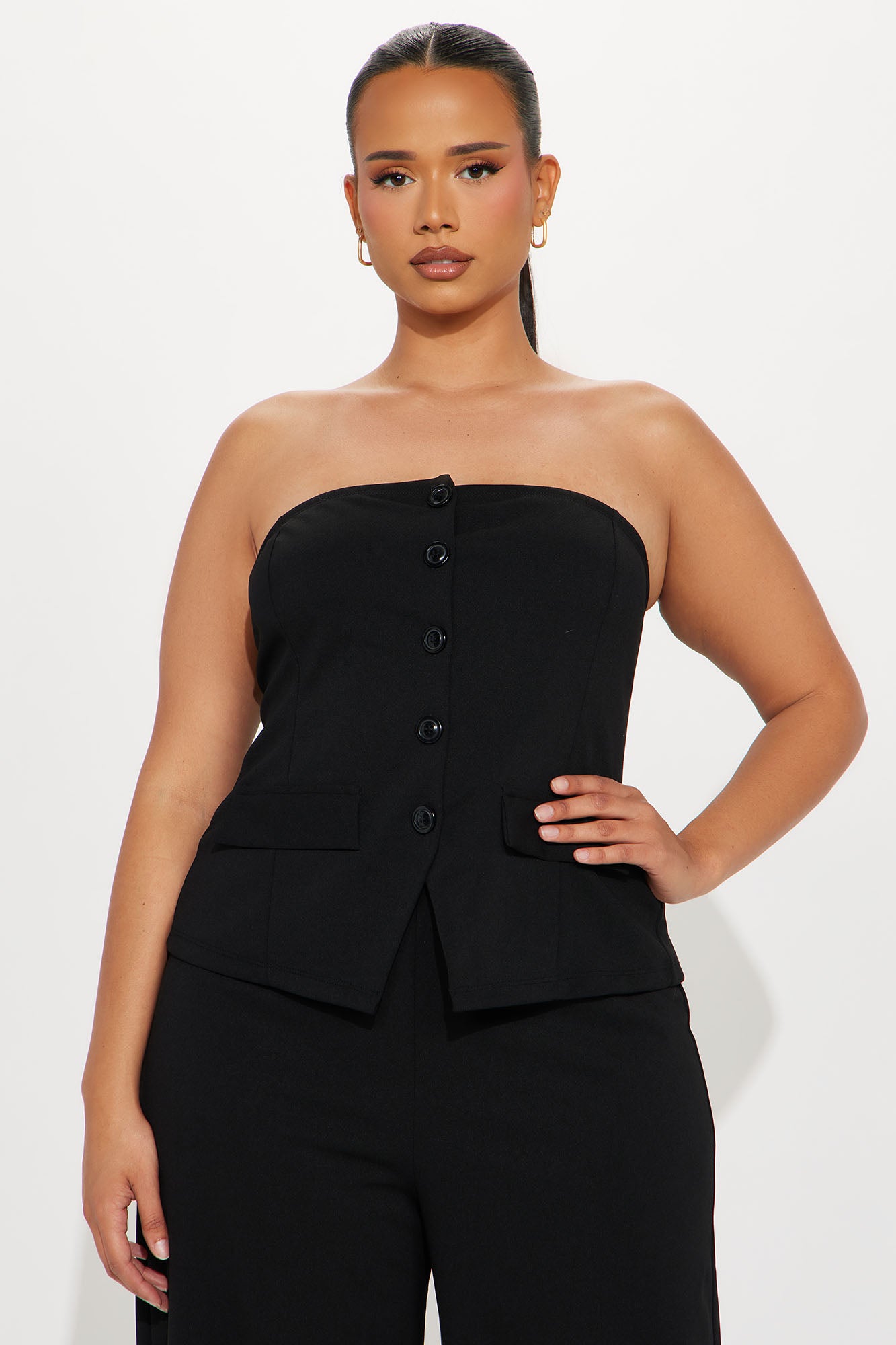 Business Type Jumpsuit - Black - Image 5