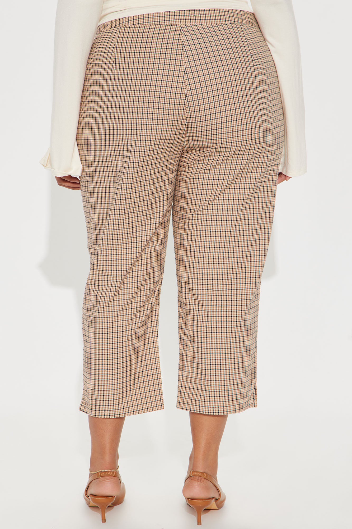 Natasha Plaid Capri Pant - Brown/combo - Image 6