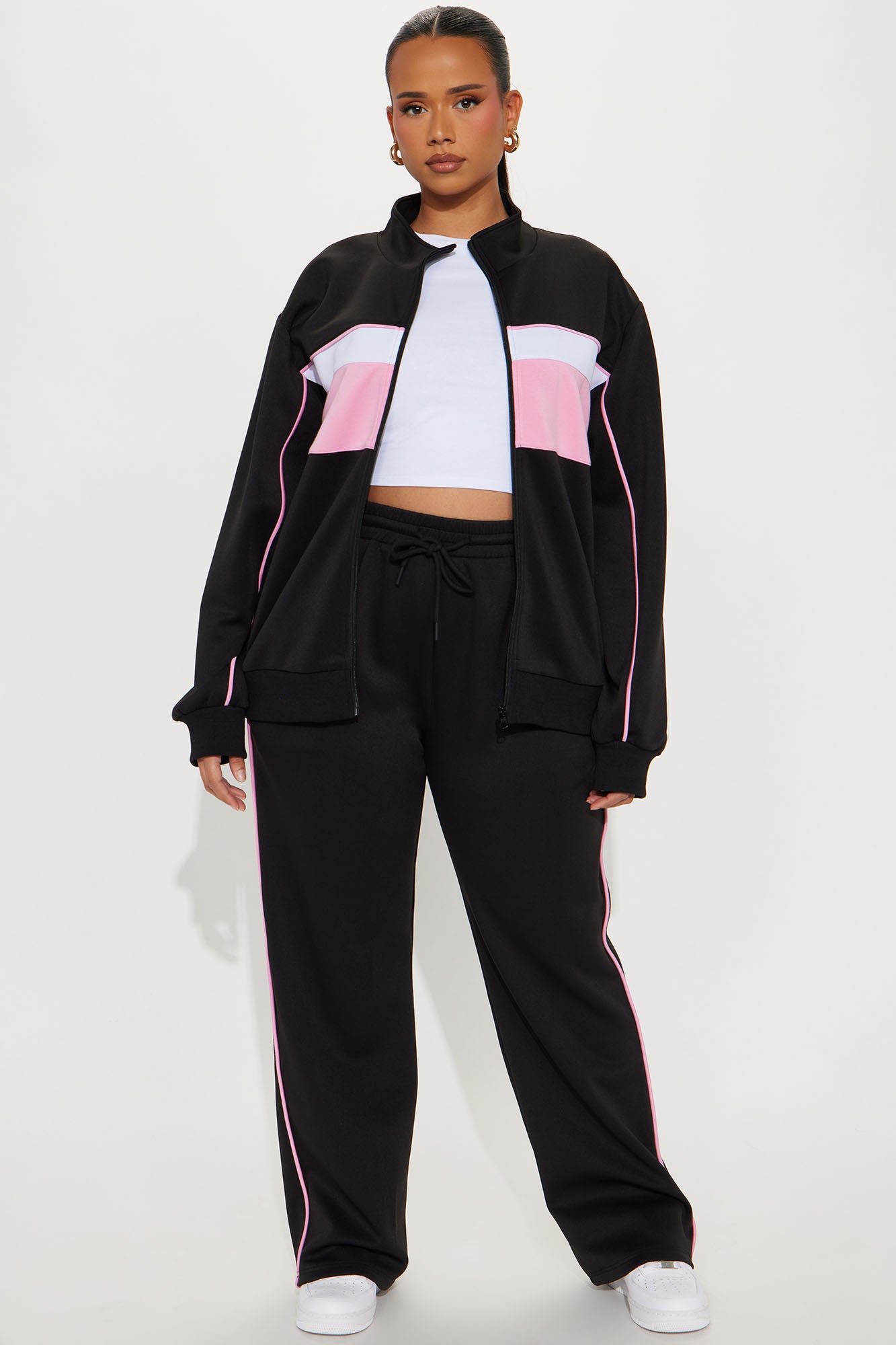 Ballin' Tracksuit Pant Set - Black/Pink - Image 5