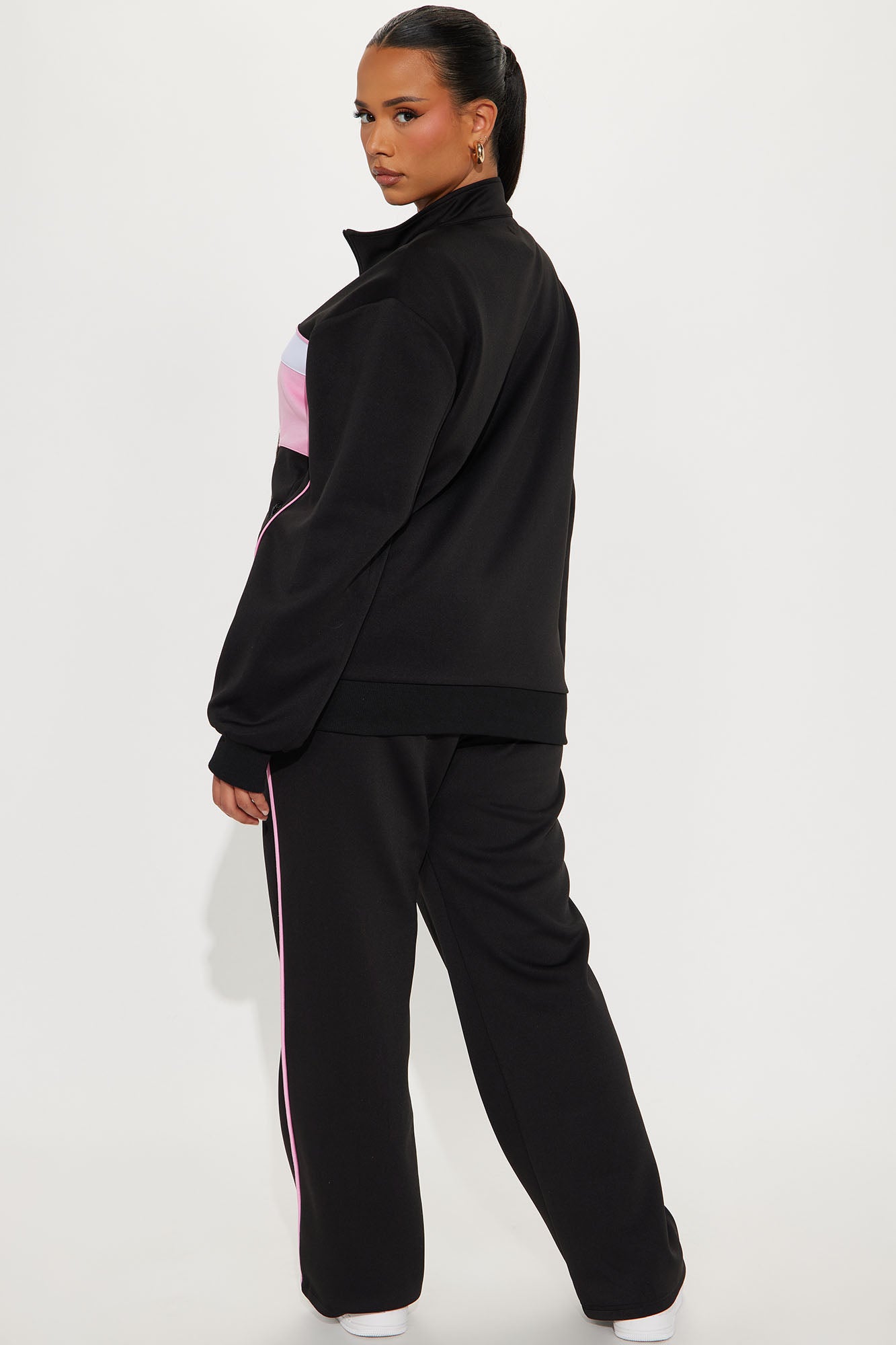Ballin' Tracksuit Pant Set - Black/Pink - Image 7