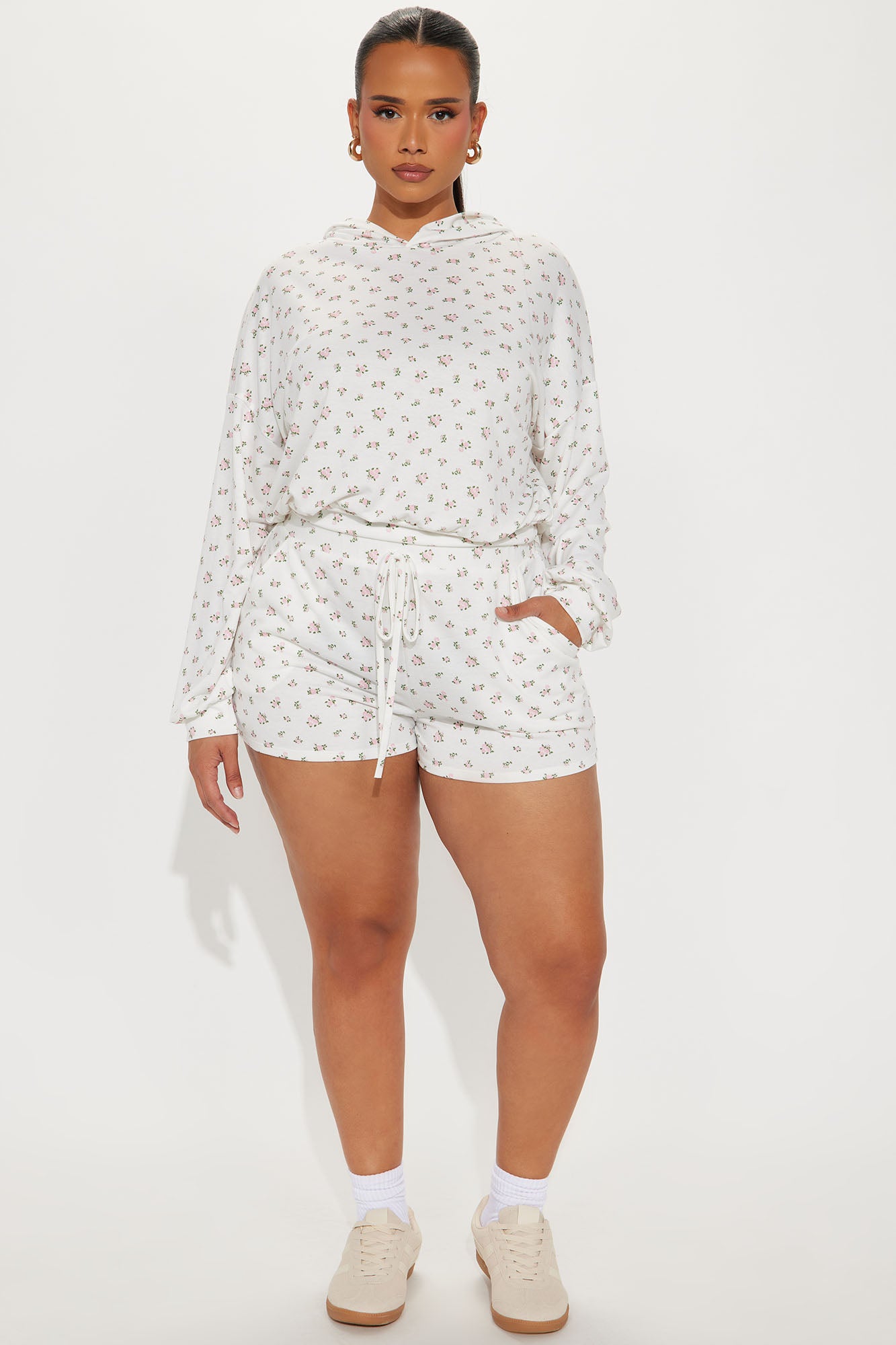 Maddie Ditsy Floral Short Set - Pink/combo - Image 5