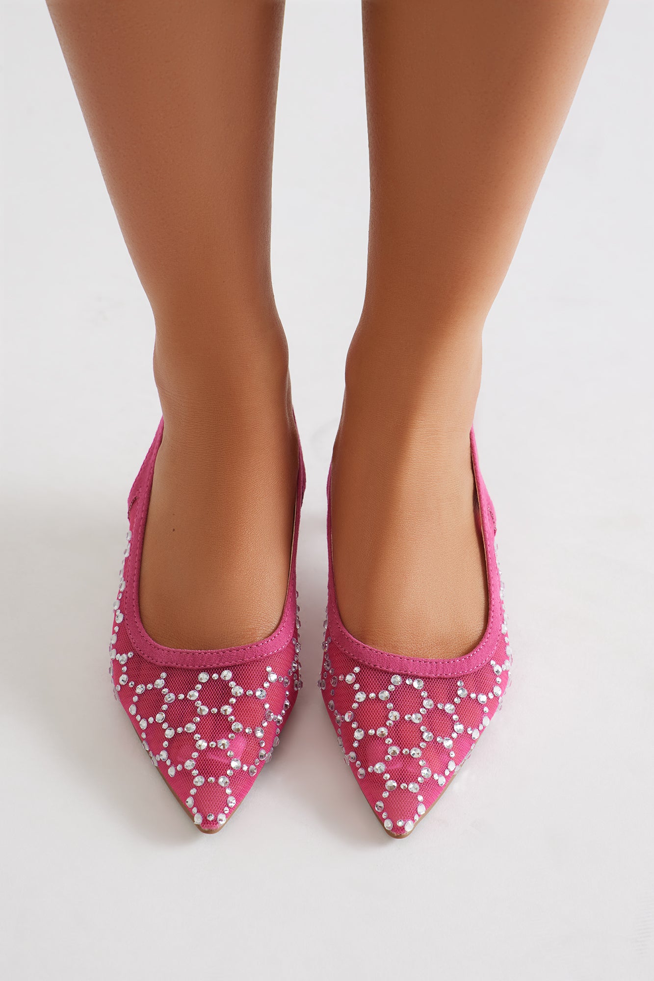 Mich Rhinestone Slingback Pumps - Fuchsia - Image 4