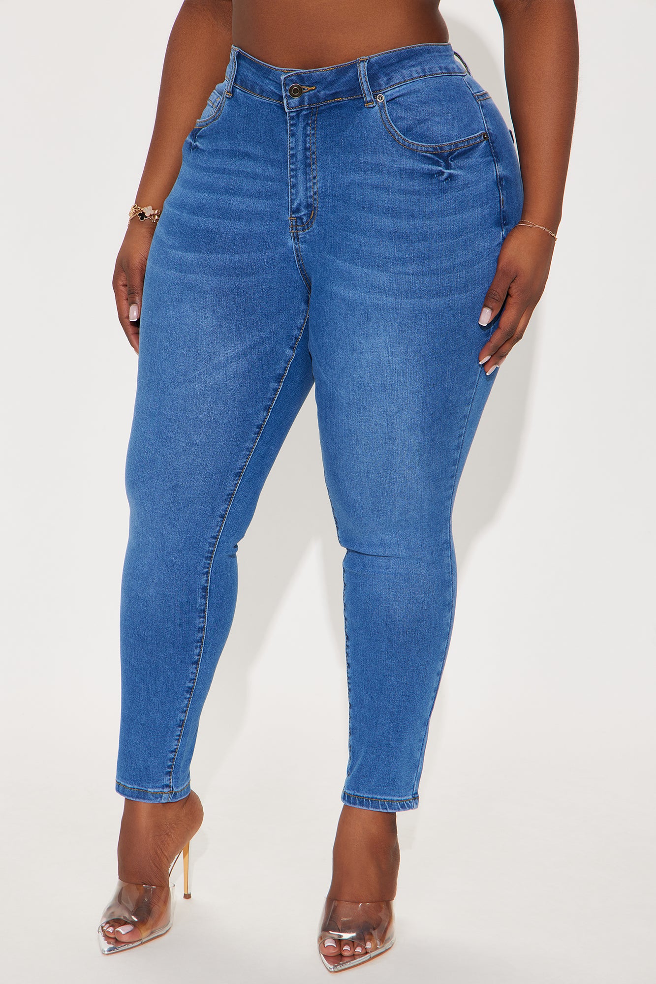 Yes To Heaven Stretch Skinny Jeans - Medium Wash - Image 5