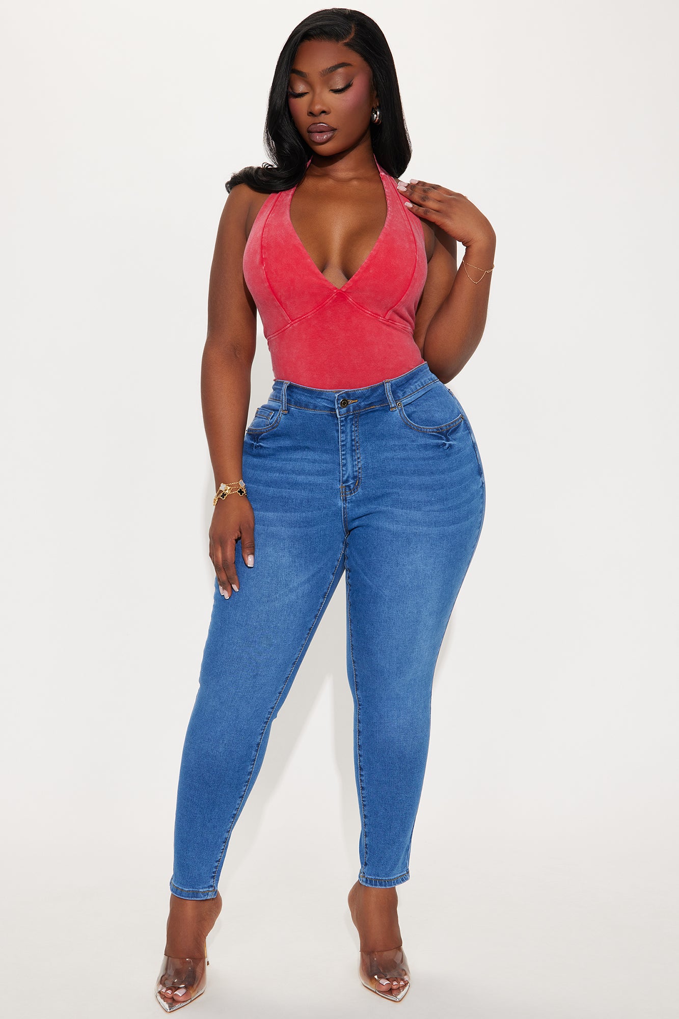 Yes To Heaven Stretch Skinny Jeans - Medium Wash - Image 4