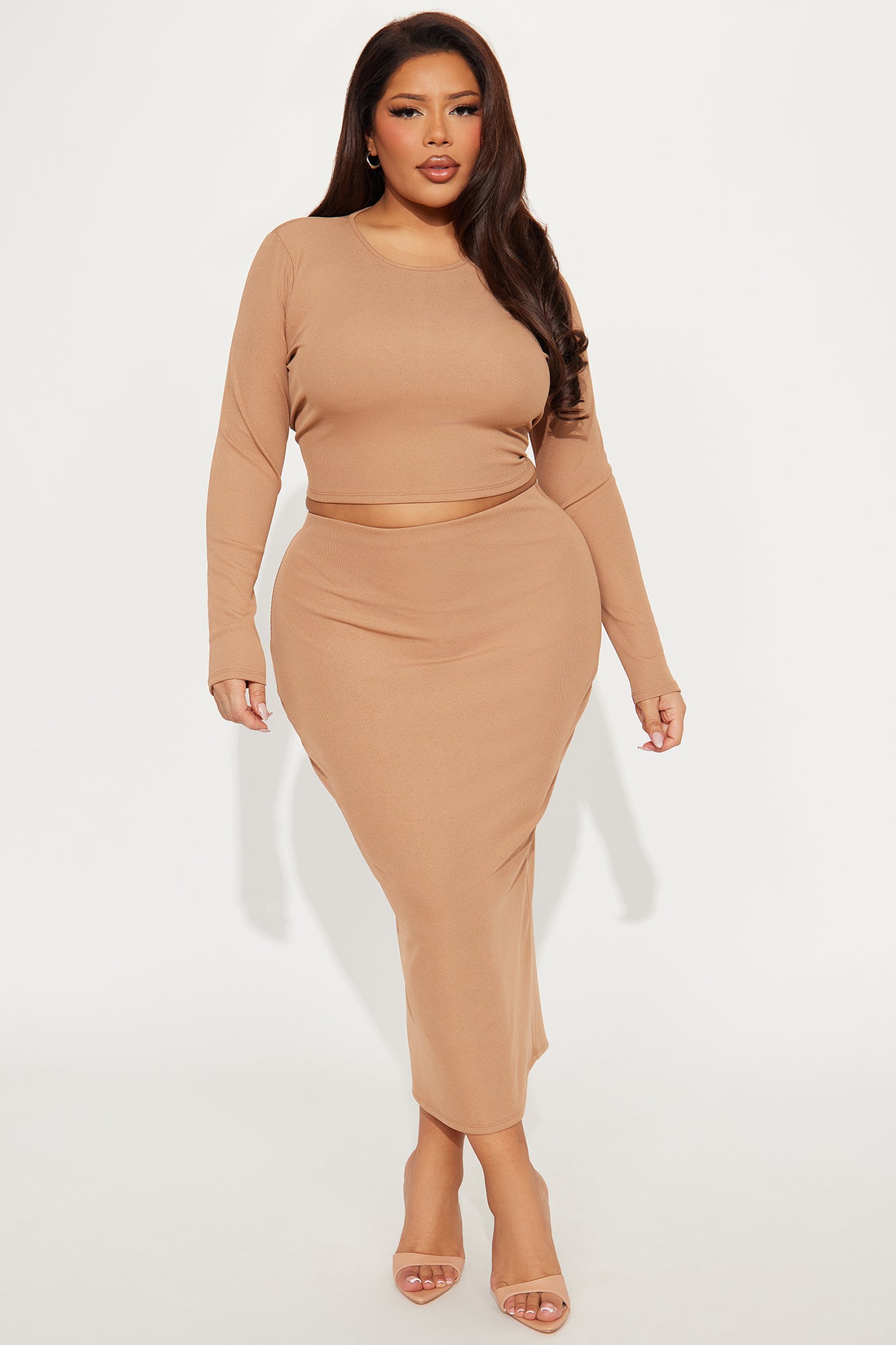 Close To You Maxi Skirt Set - Camel - Image 4