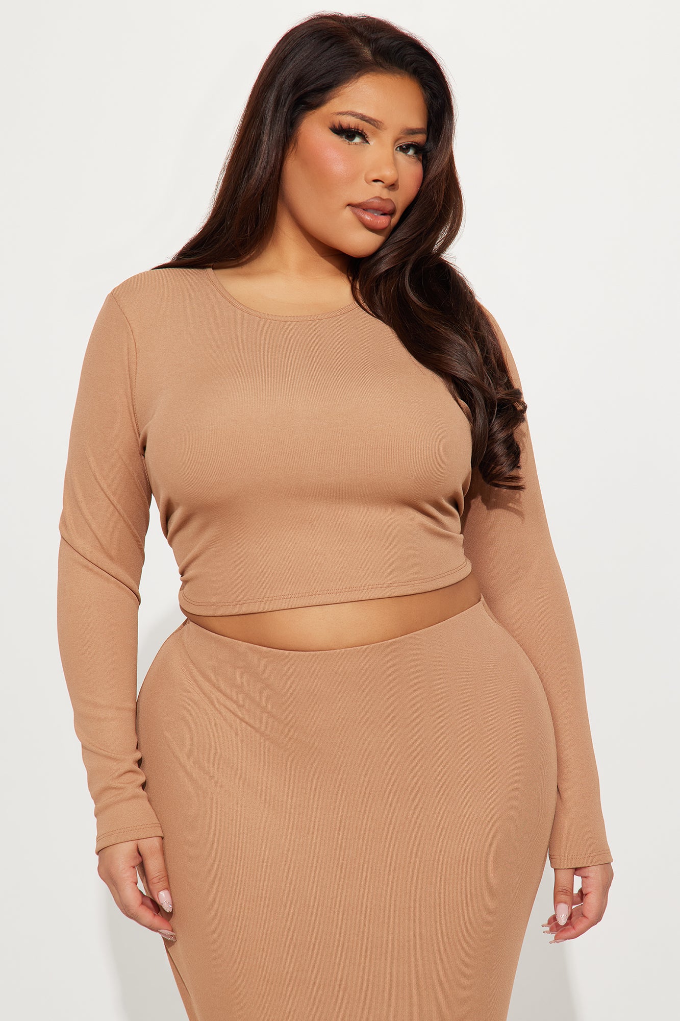Close To You Maxi Skirt Set - Camel - Image 5
