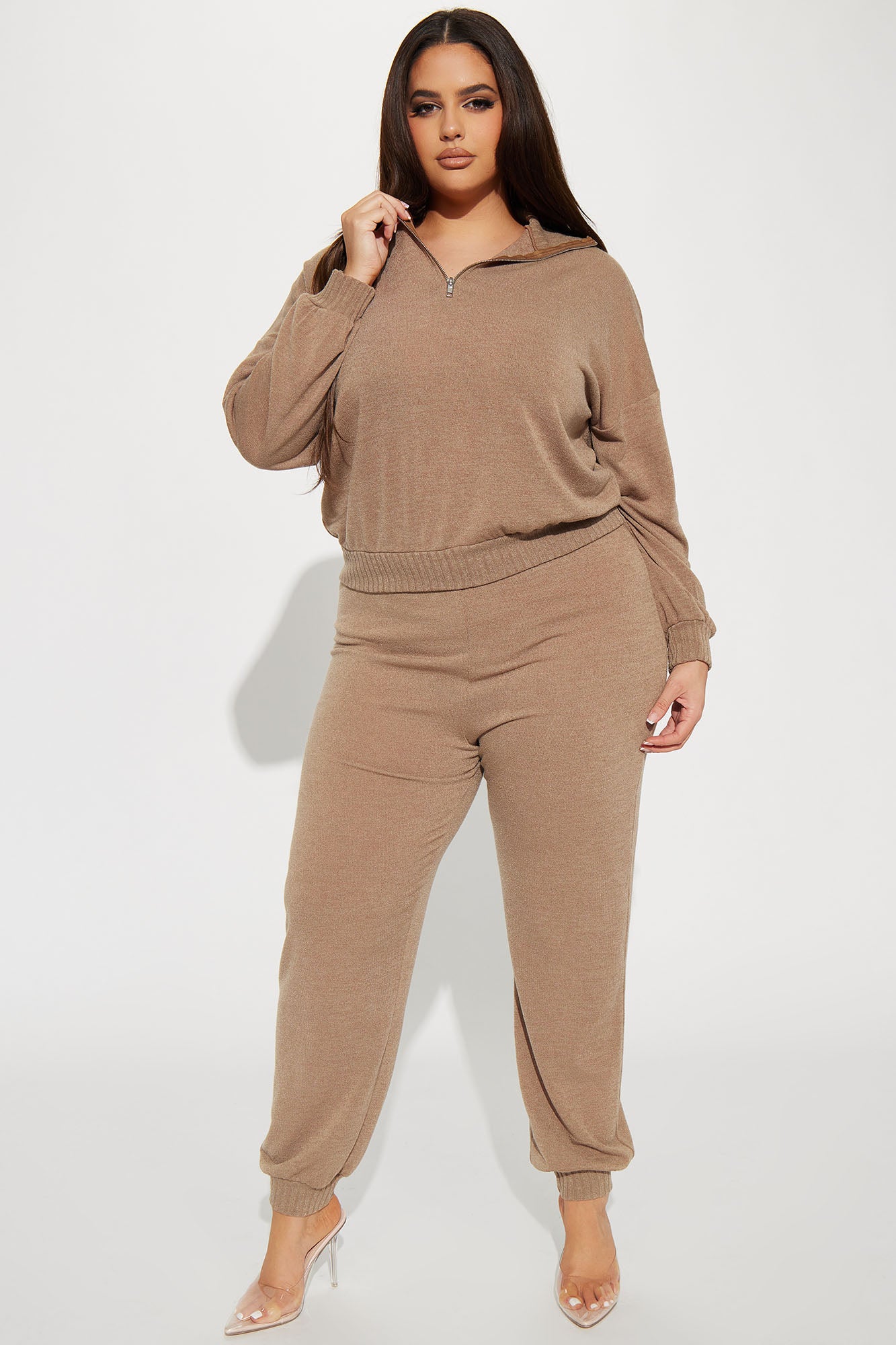 Right Again Jogger Set  - Taupe - Image 4