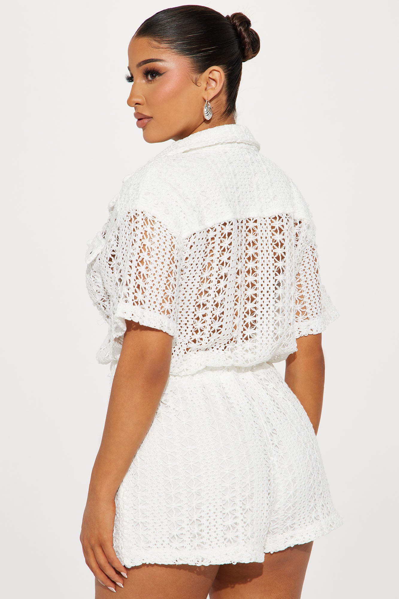 Sand And Sun Crochet Romper - White - Image 4