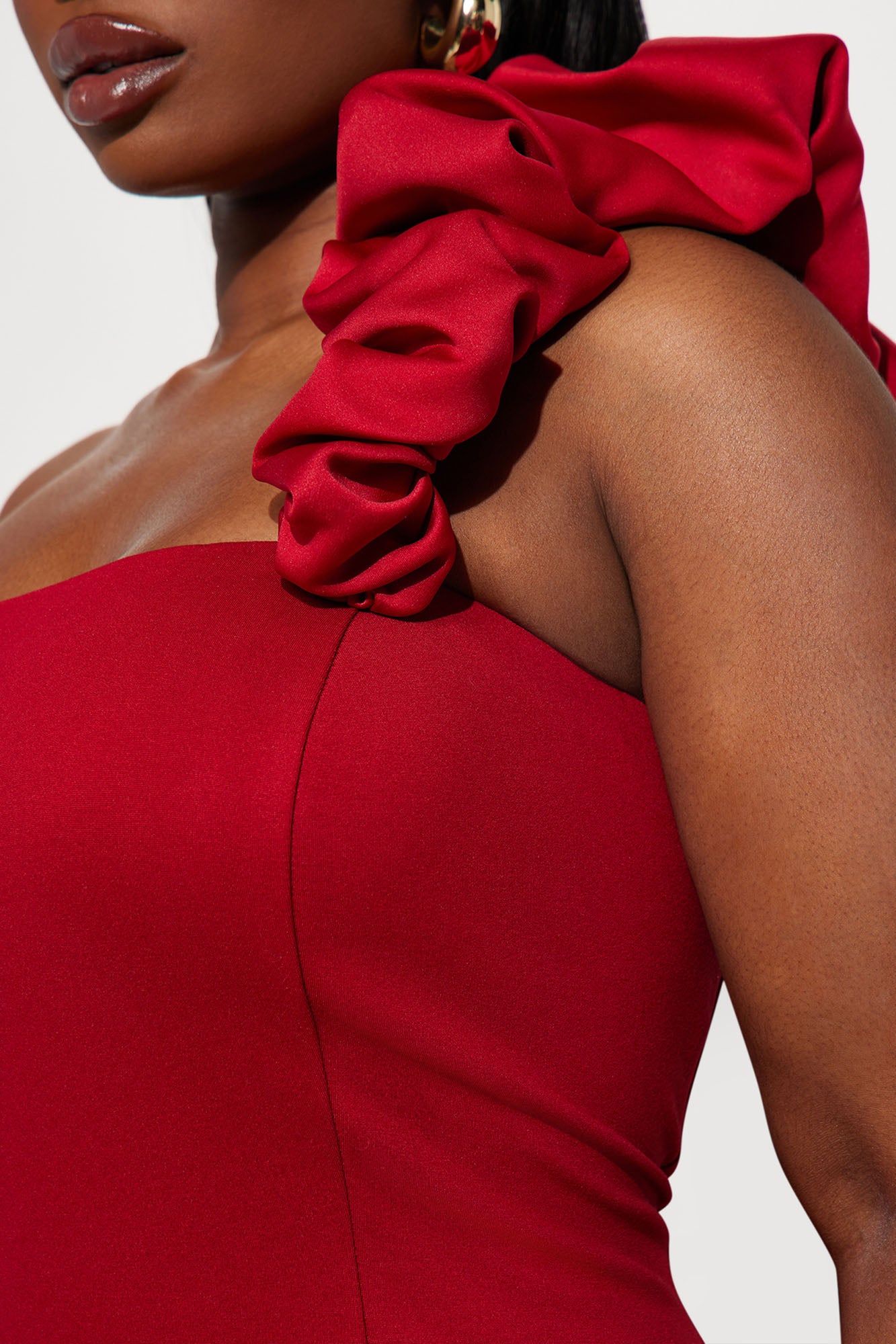 Wilma Ruffle Mini Dress - Red - Image 8