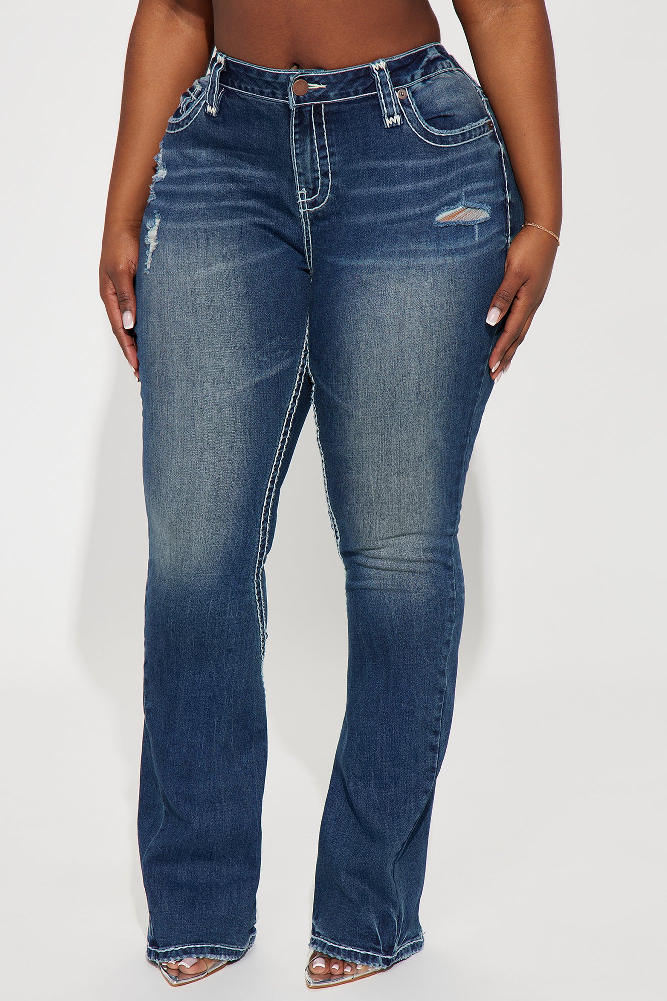 Not Playing Stretch Flare Jeans - Medium Wash - Image 6