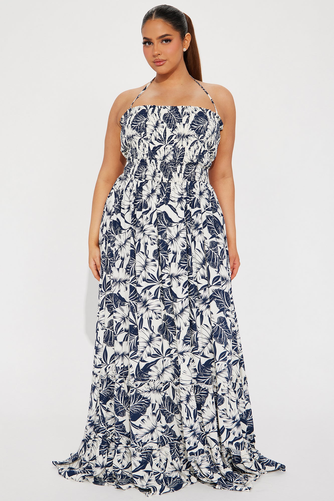 Bianca Tropical Maxi Dress - Navy/combo - Image 4