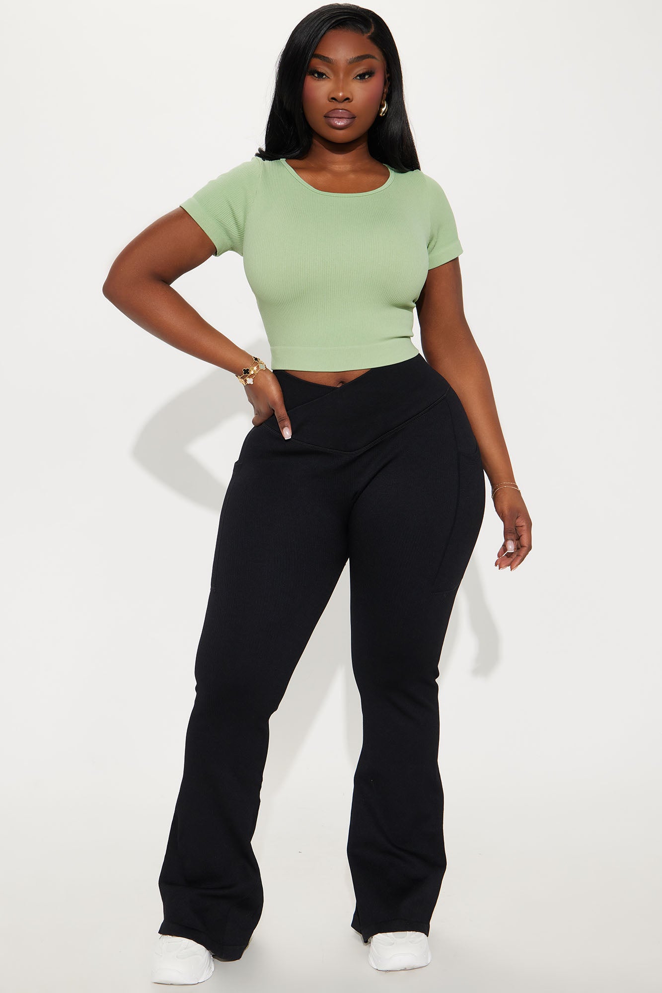Breathe Through It Effortless Seamless Active Top - Sage - Image 5