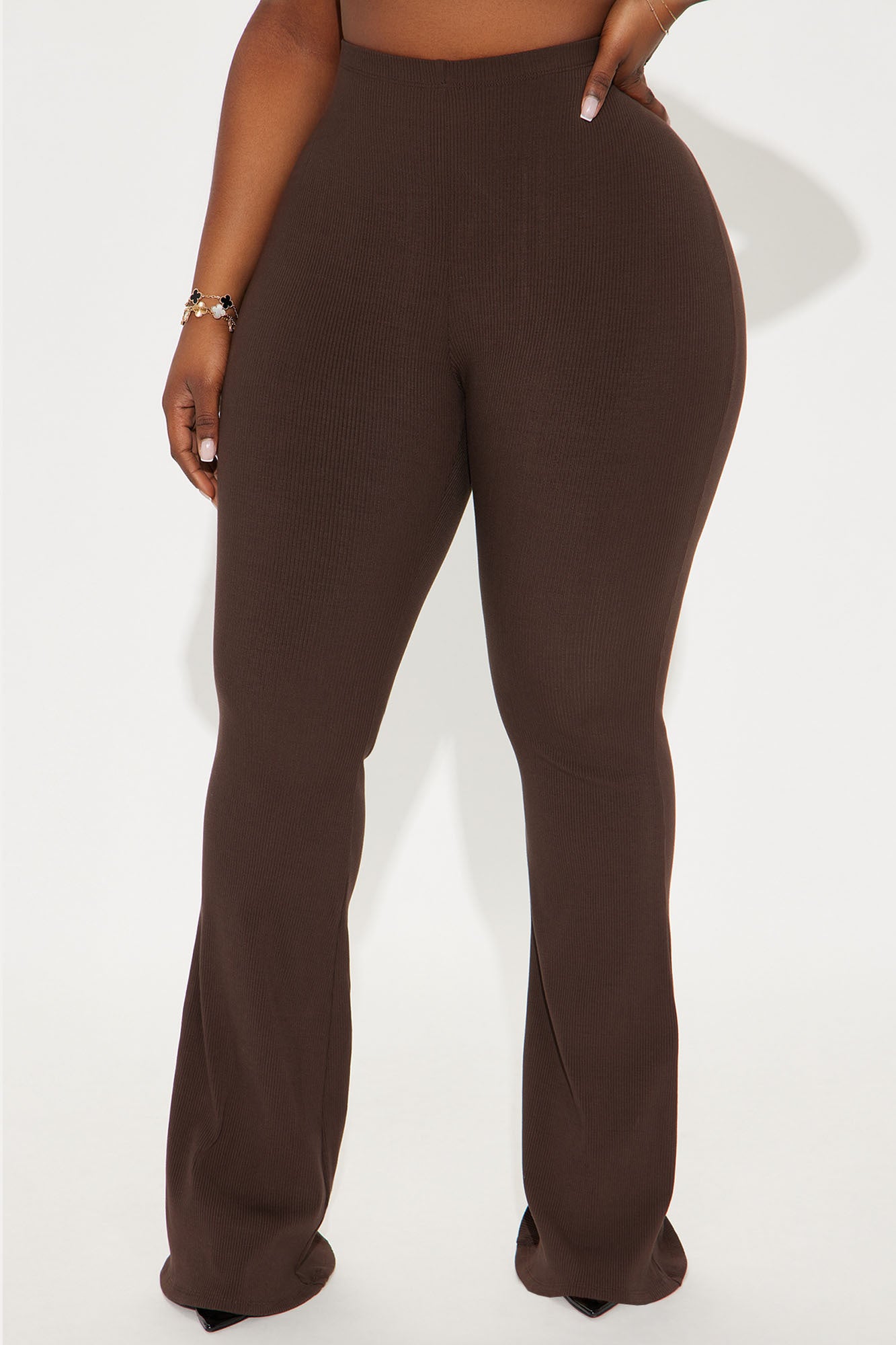 Kalani Snatched Flare Pant - Chocolate - Image 5