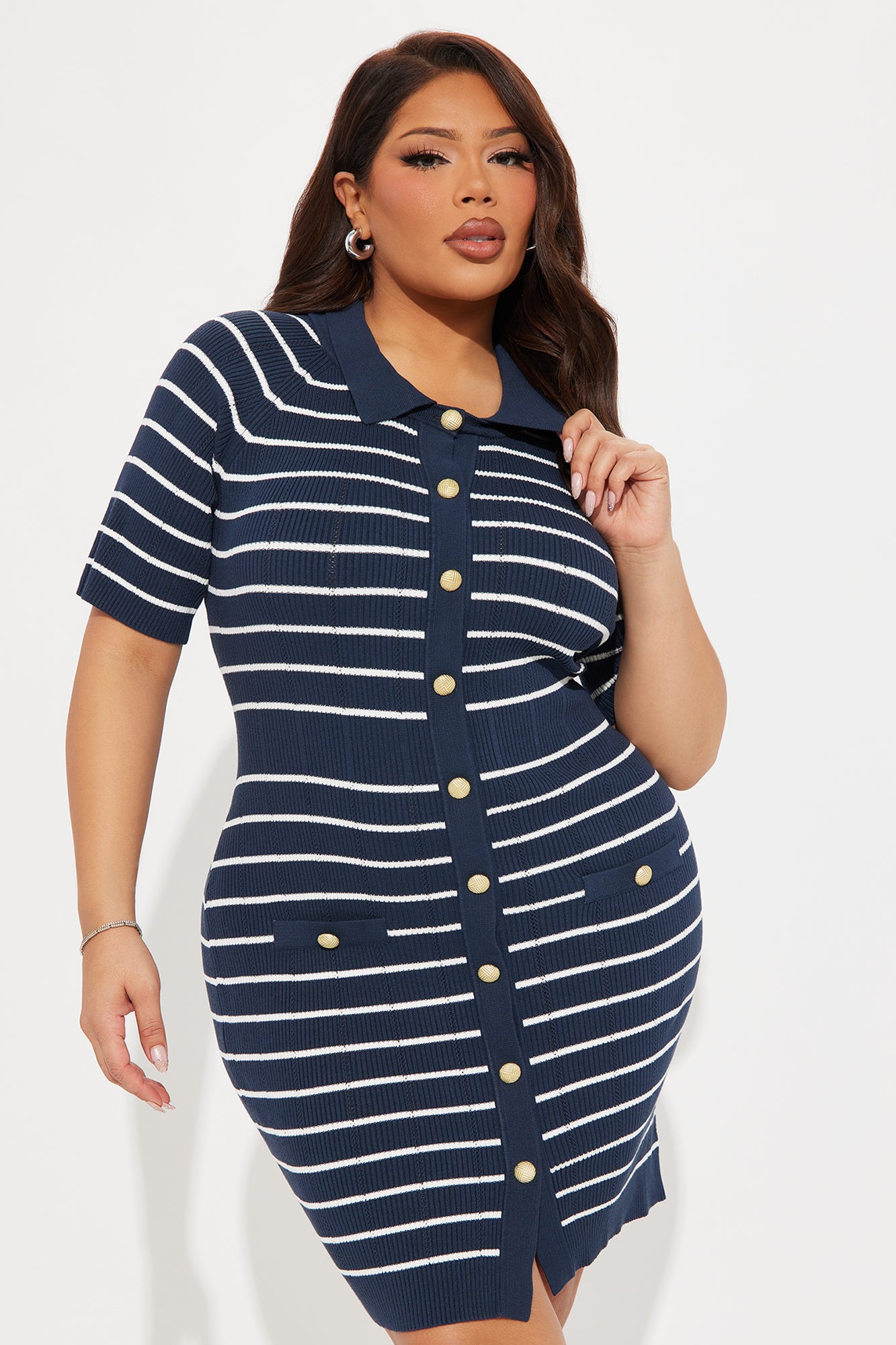 Such A Classic Striped Mini Dress - Navy/combo - Image 5