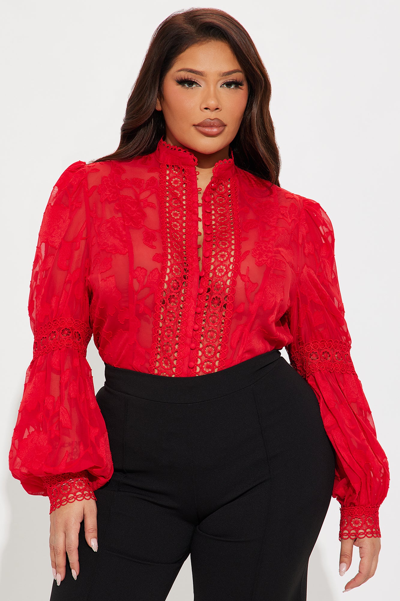 Staying Loyal Blouse - Red - Image 4