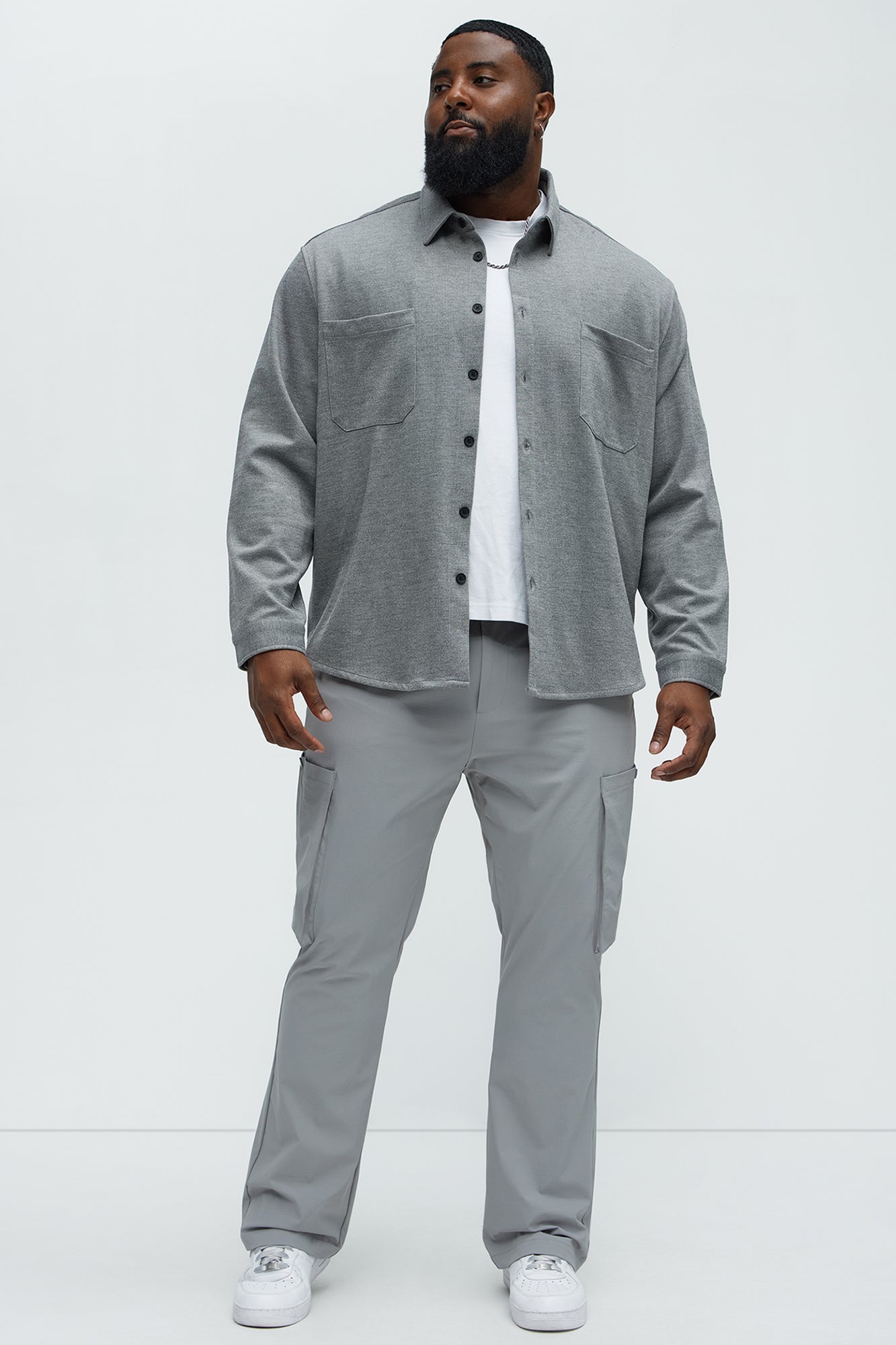 Easy Tech Slim Flare Pants - Grey - Image 7