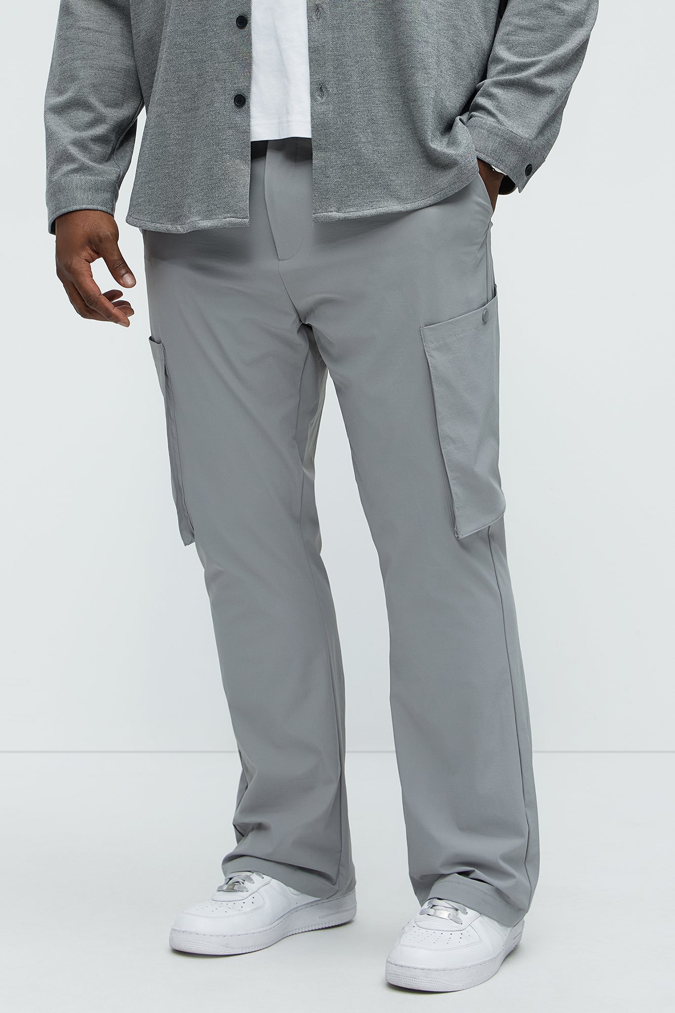 Easy Tech Slim Flare Pants - Grey - Image 6