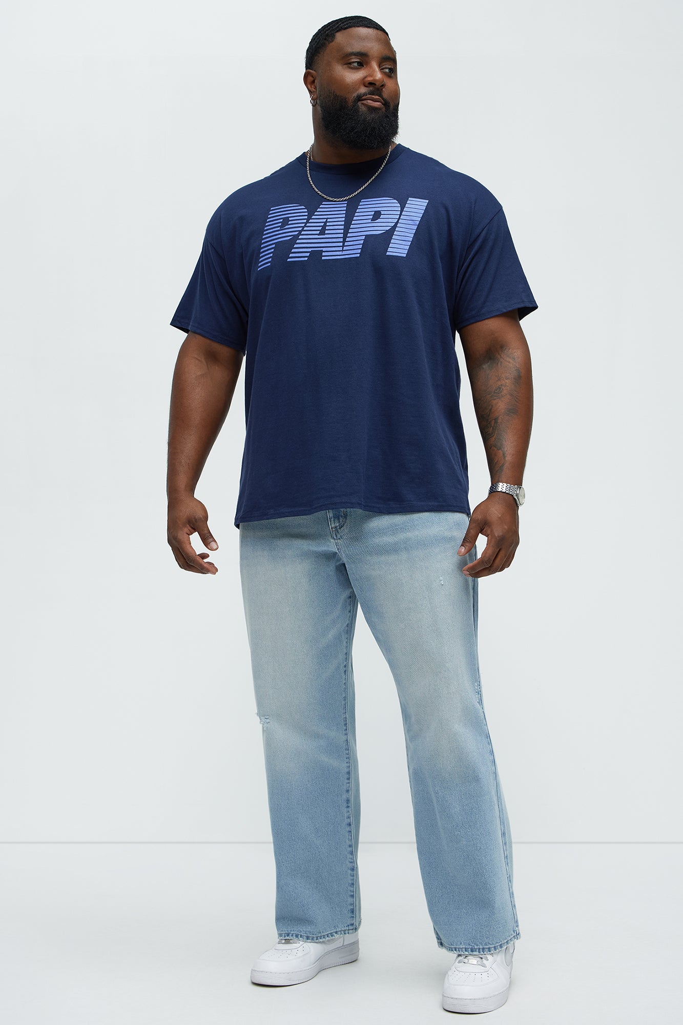 Papi Sport Mens Short Sleeve Tee - Navy - Image 5