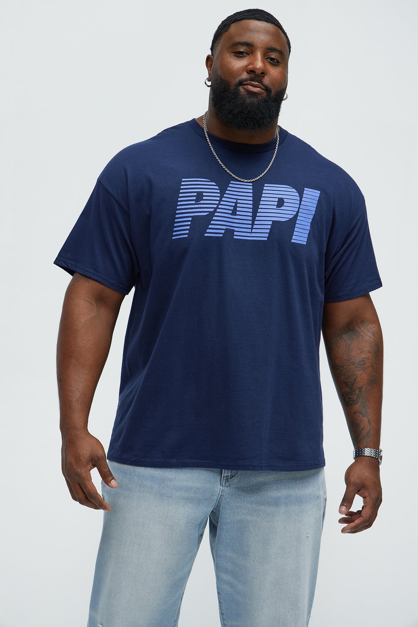 Papi Sport Mens Short Sleeve Tee - Navy - Image 4