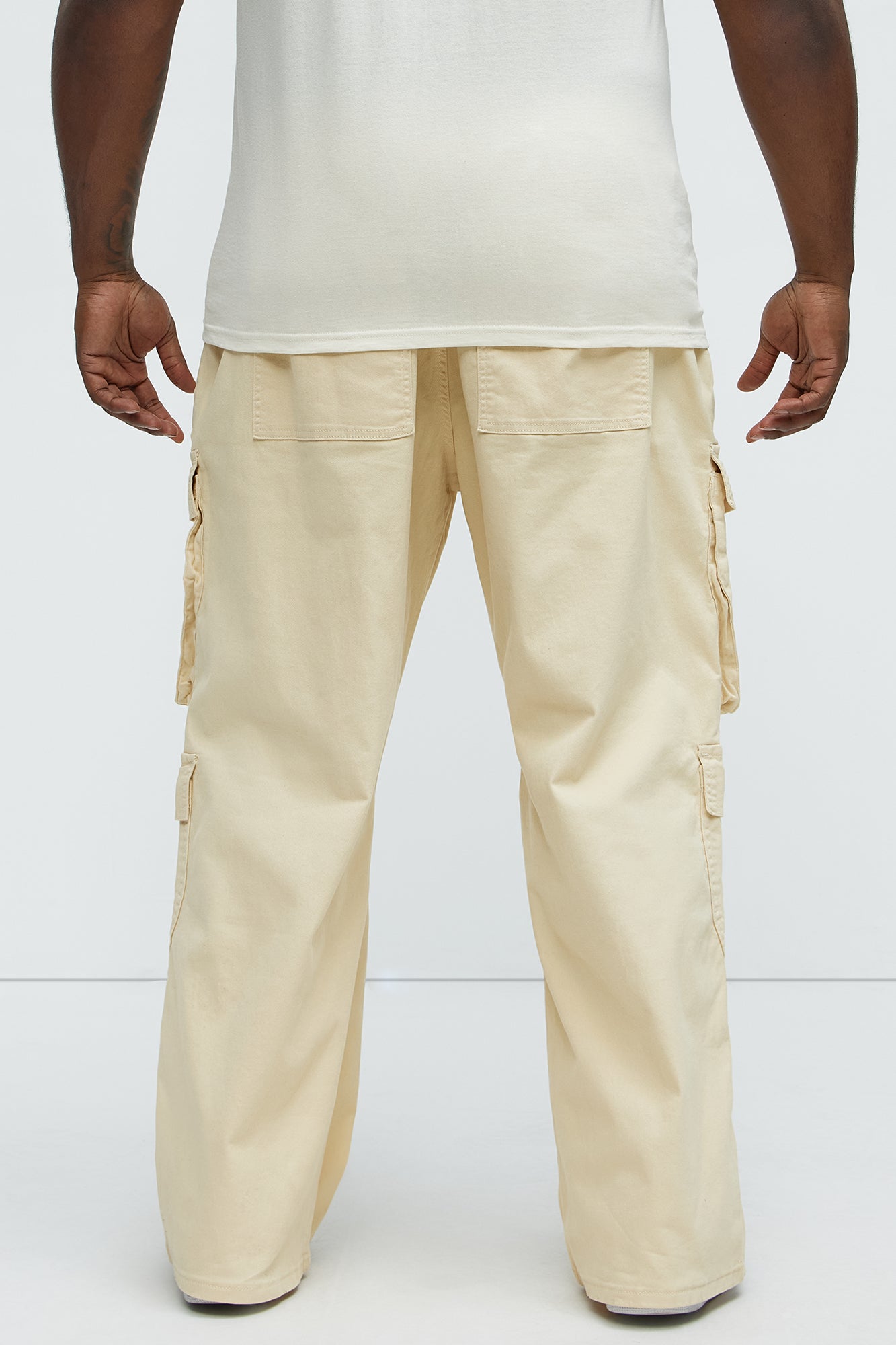 Exposed Zip Tech Cargo Pants - Khaki - Image 9
