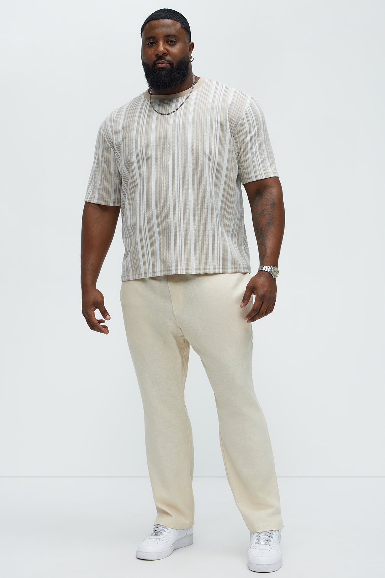 Bahamas Linen Slim Pull On Pants - Khaki - Image 7