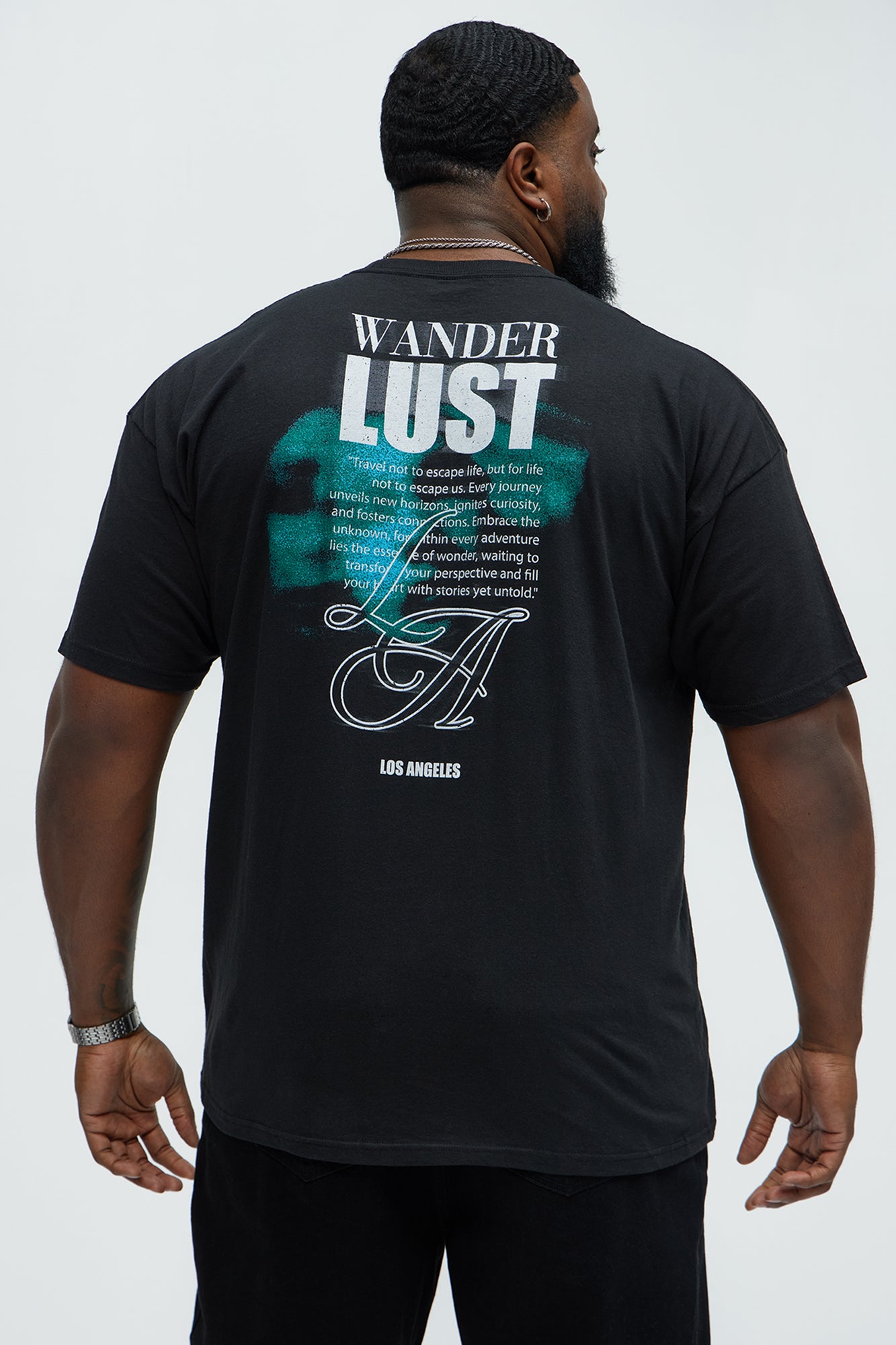 Wander Lust LA Short Sleeve Tee - Black - Image 5