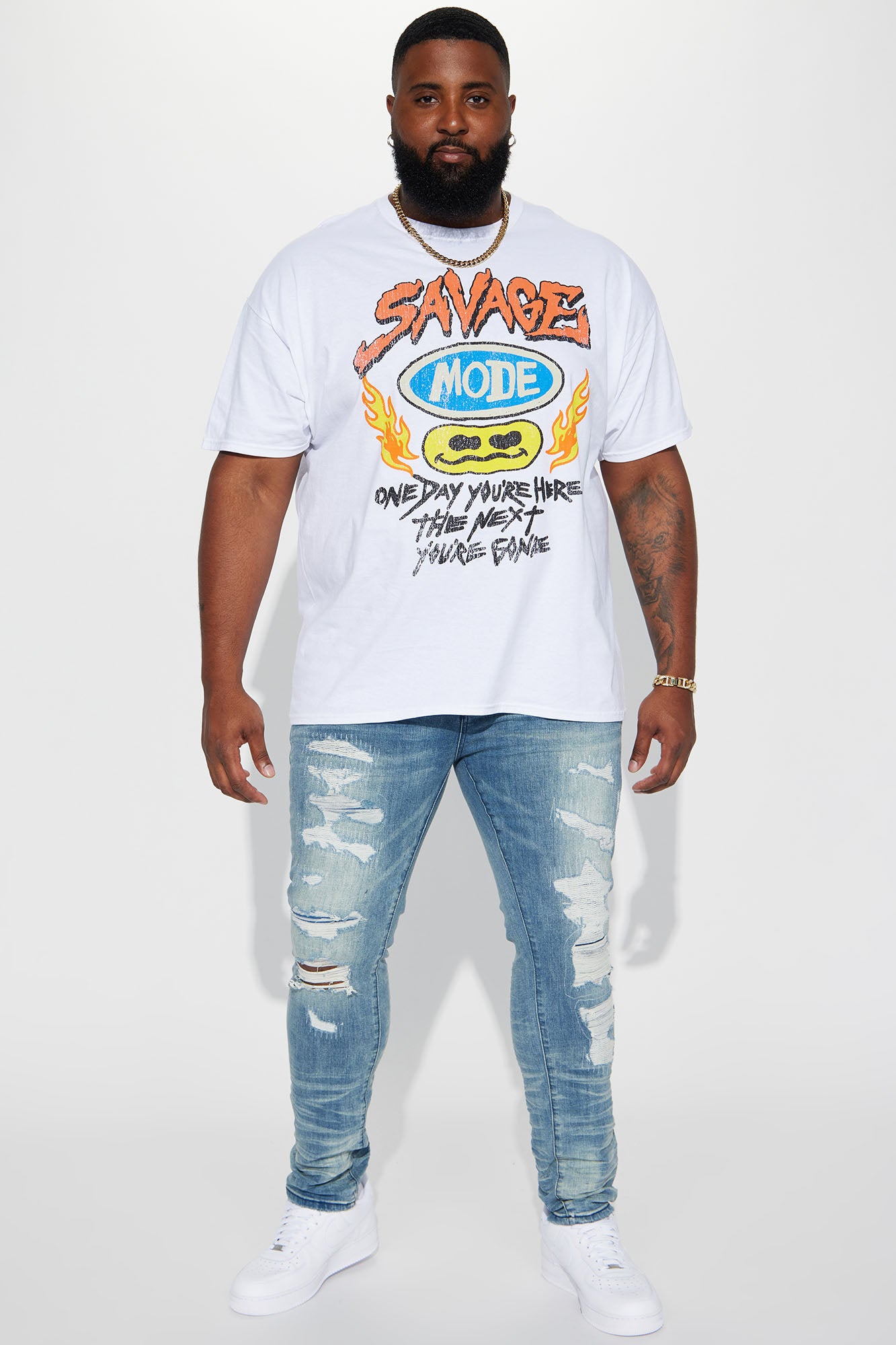 For The Fame Stacked Skinny Jeans - Light Wash - Image 6
