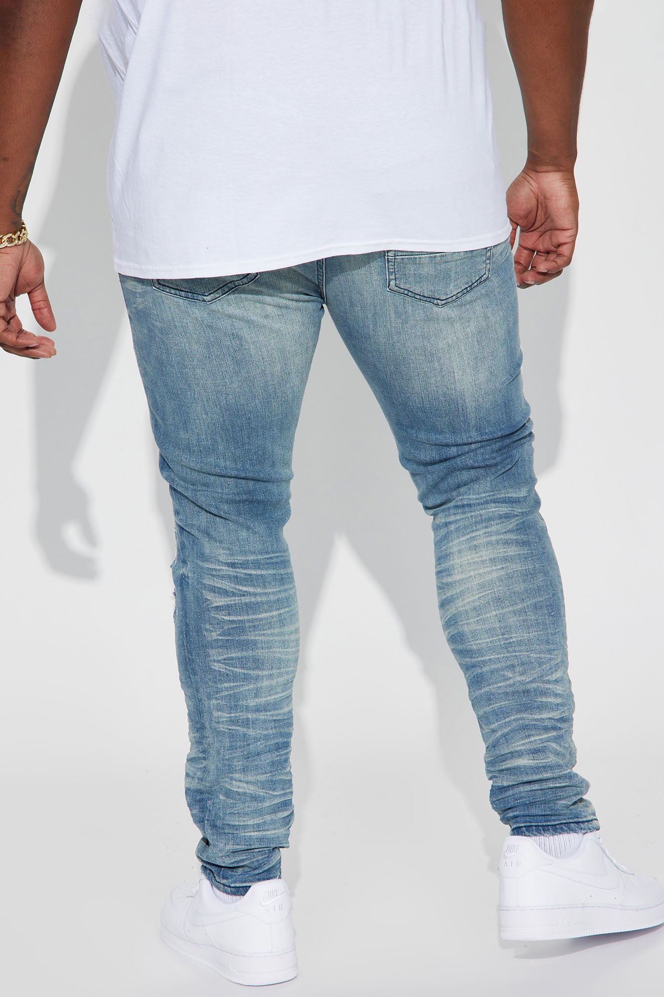 For The Fame Stacked Skinny Jeans - Light Wash - Image 7