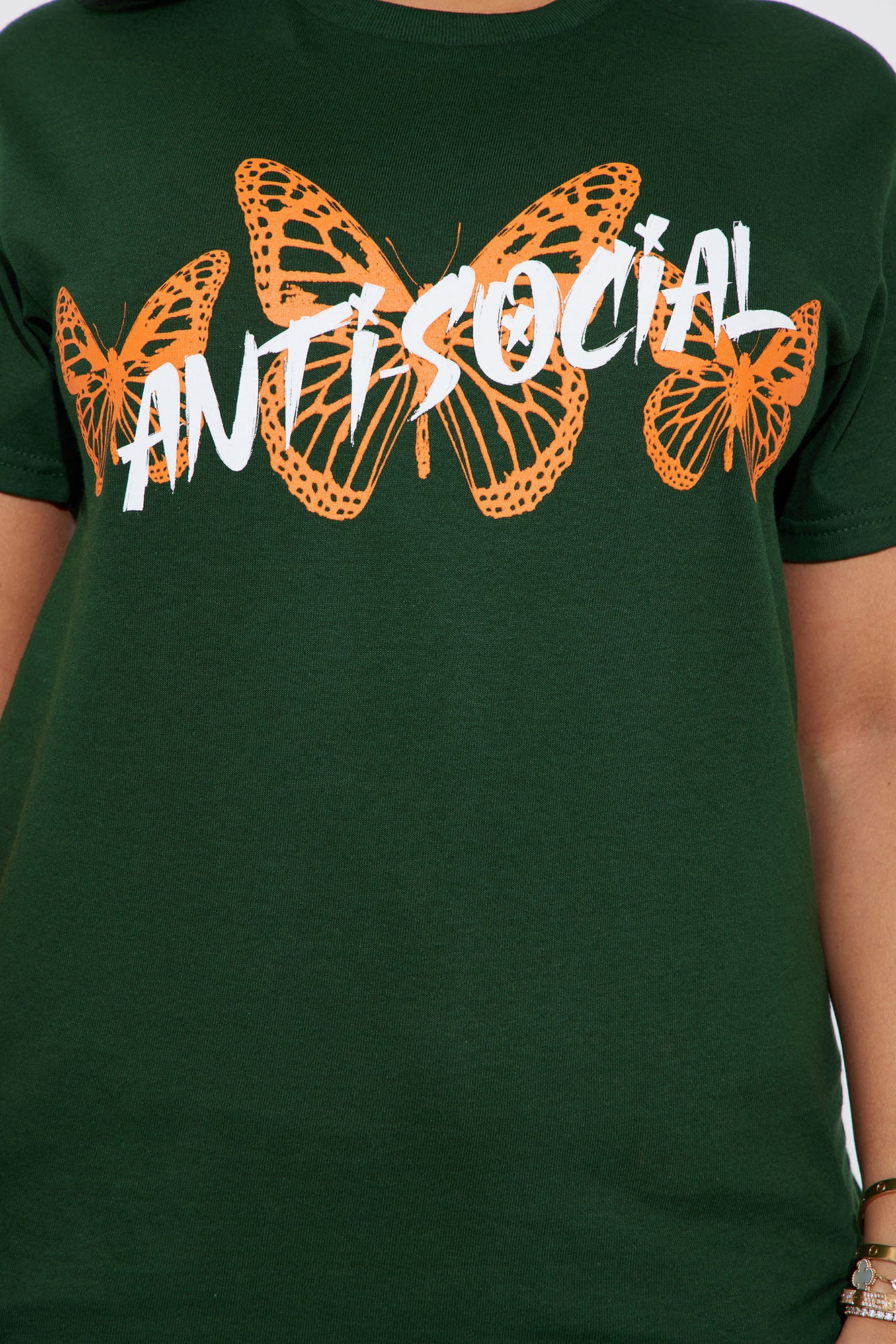 Anti Social Energy Graphic Tee - Hunter - Image 3