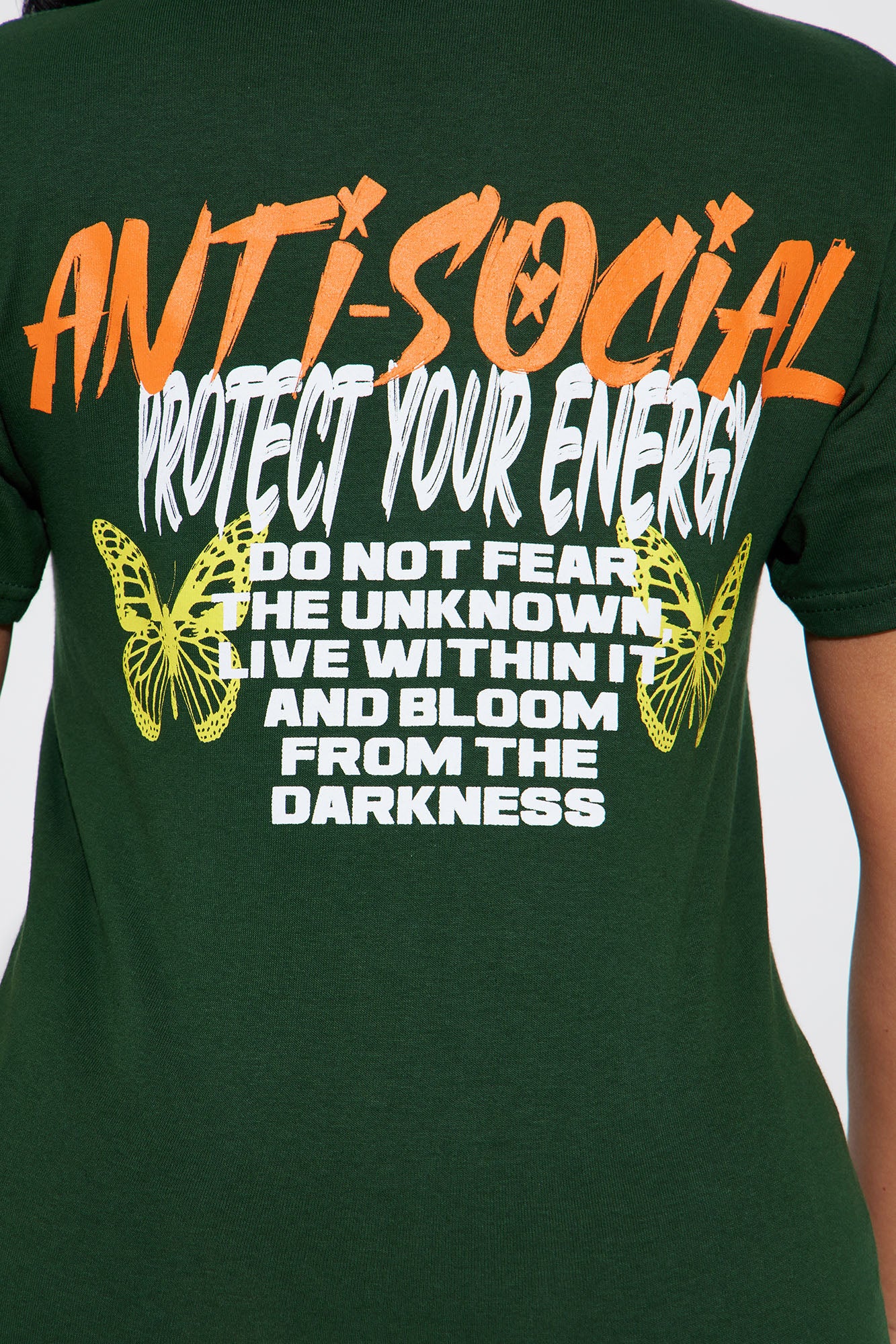 Anti Social Energy Graphic Tee - Hunter - Image 5