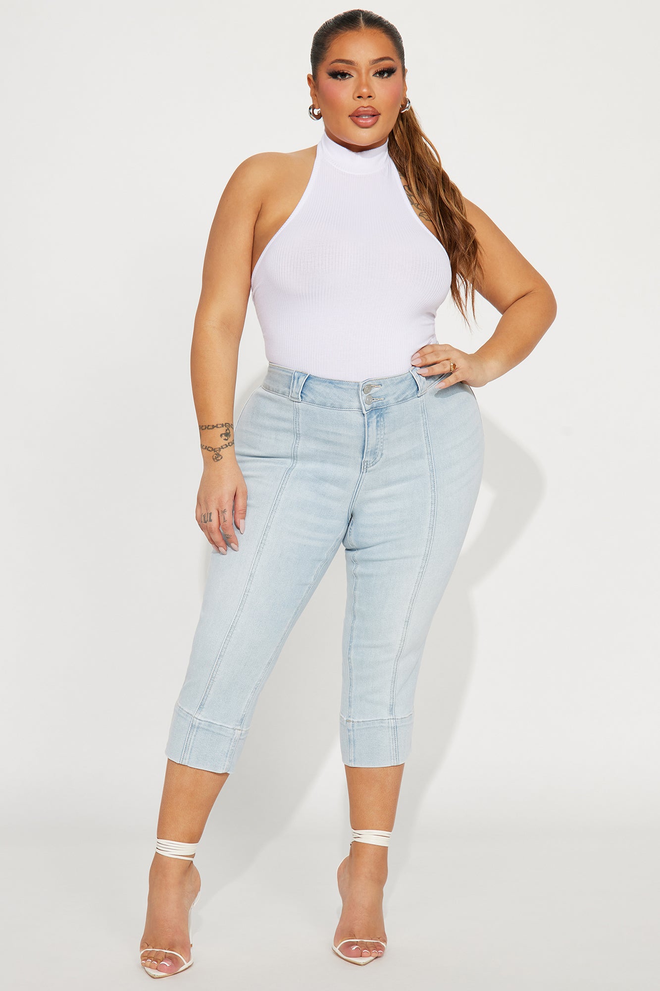 Zuri Halter Top - White - Image 5