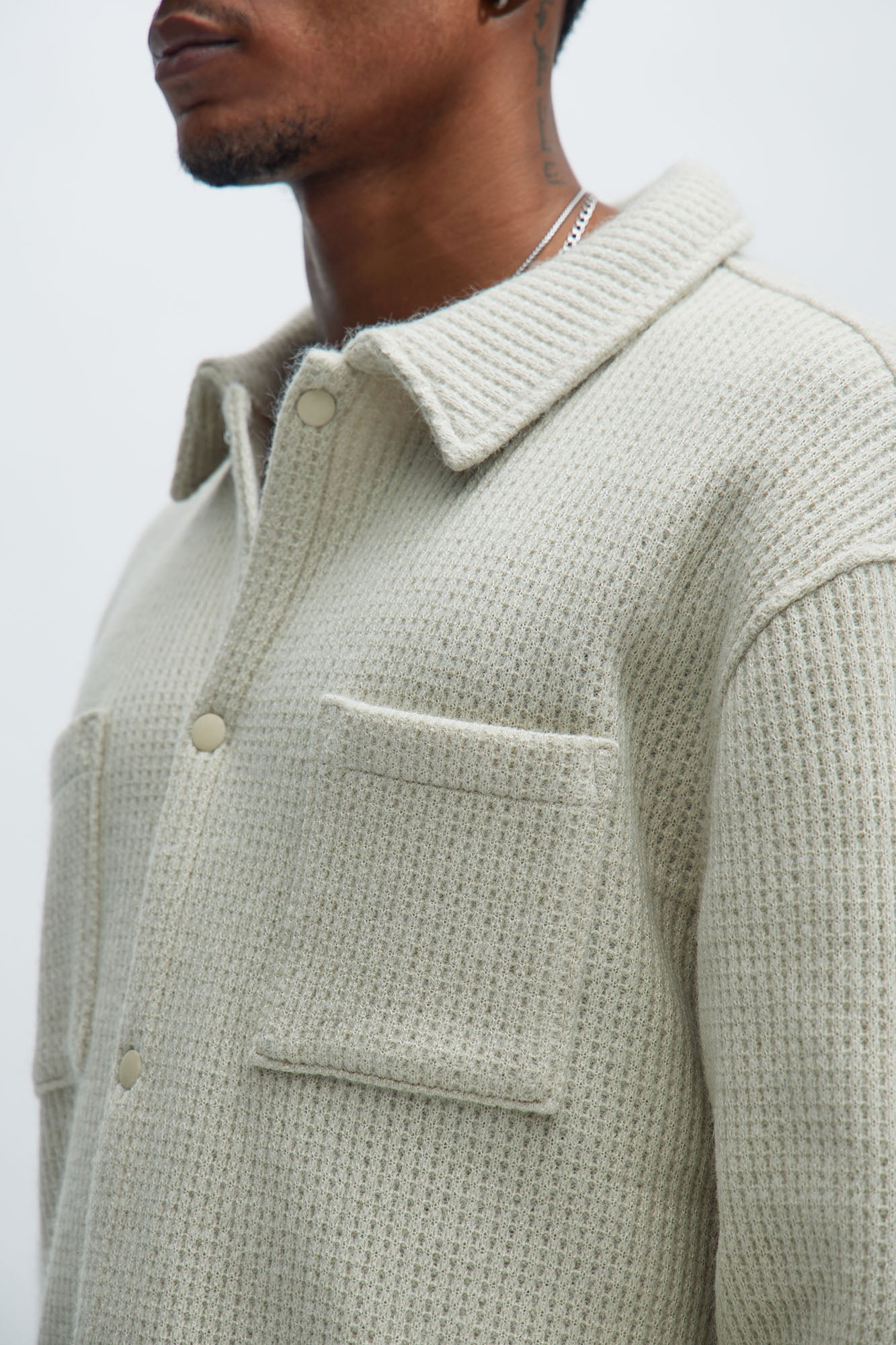 Otis Long Sleeve Shirt - Off White - Image 3