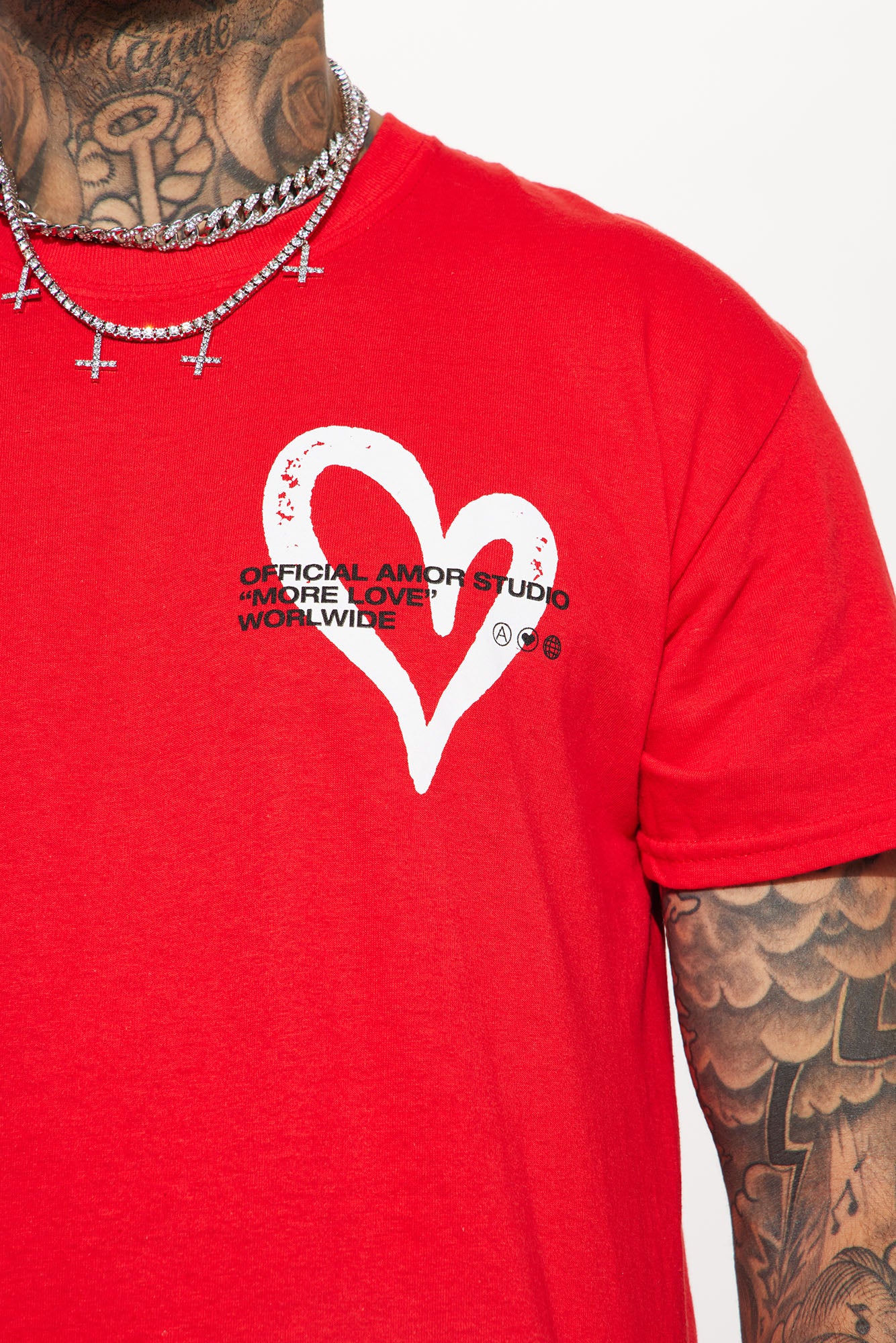 Amor Studio Short Sleeve Tee - Red - Image 4