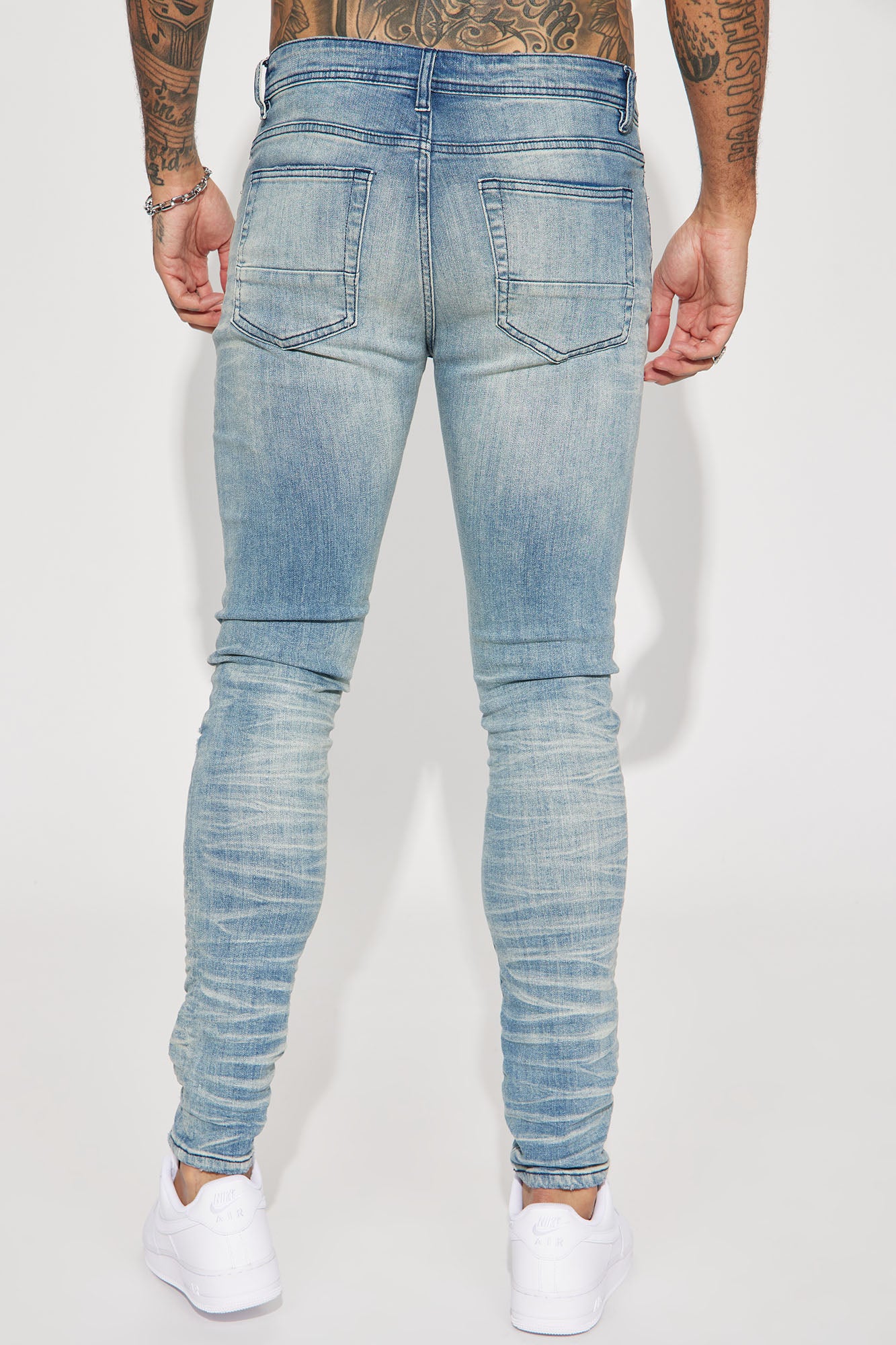 For The Fame Stacked Skinny Jeans - Light Wash - Image 5