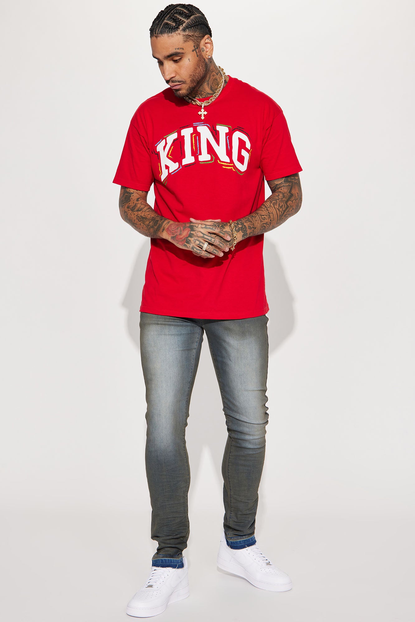 I'm King Short Sleeve Tee - Red - Image 4