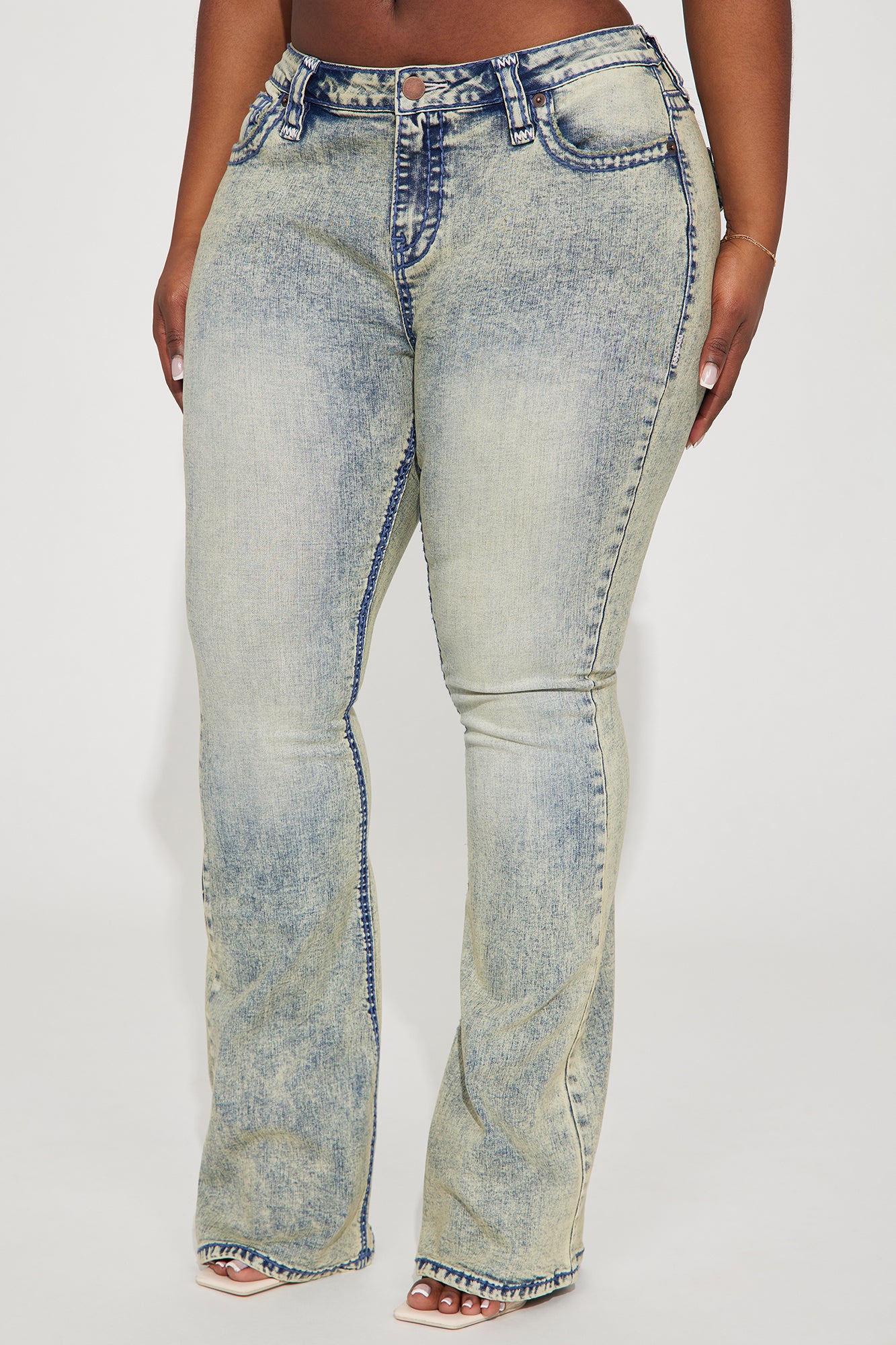 All At Once Stretch Flare Jeans - Light Wash - Image 5
