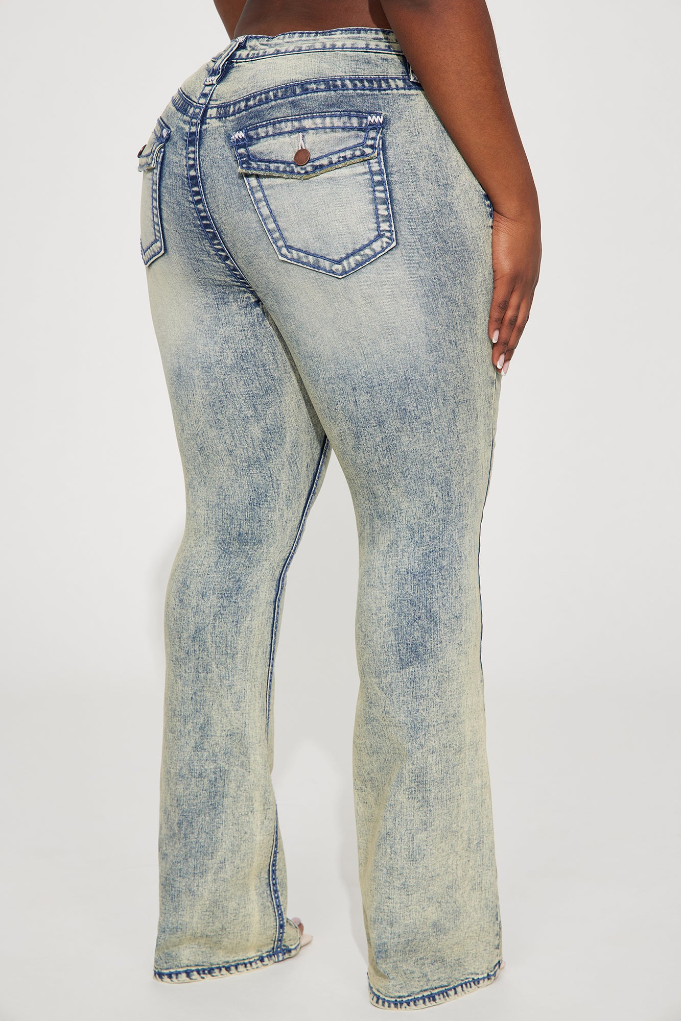 All At Once Stretch Flare Jeans - Light Wash - Image 6