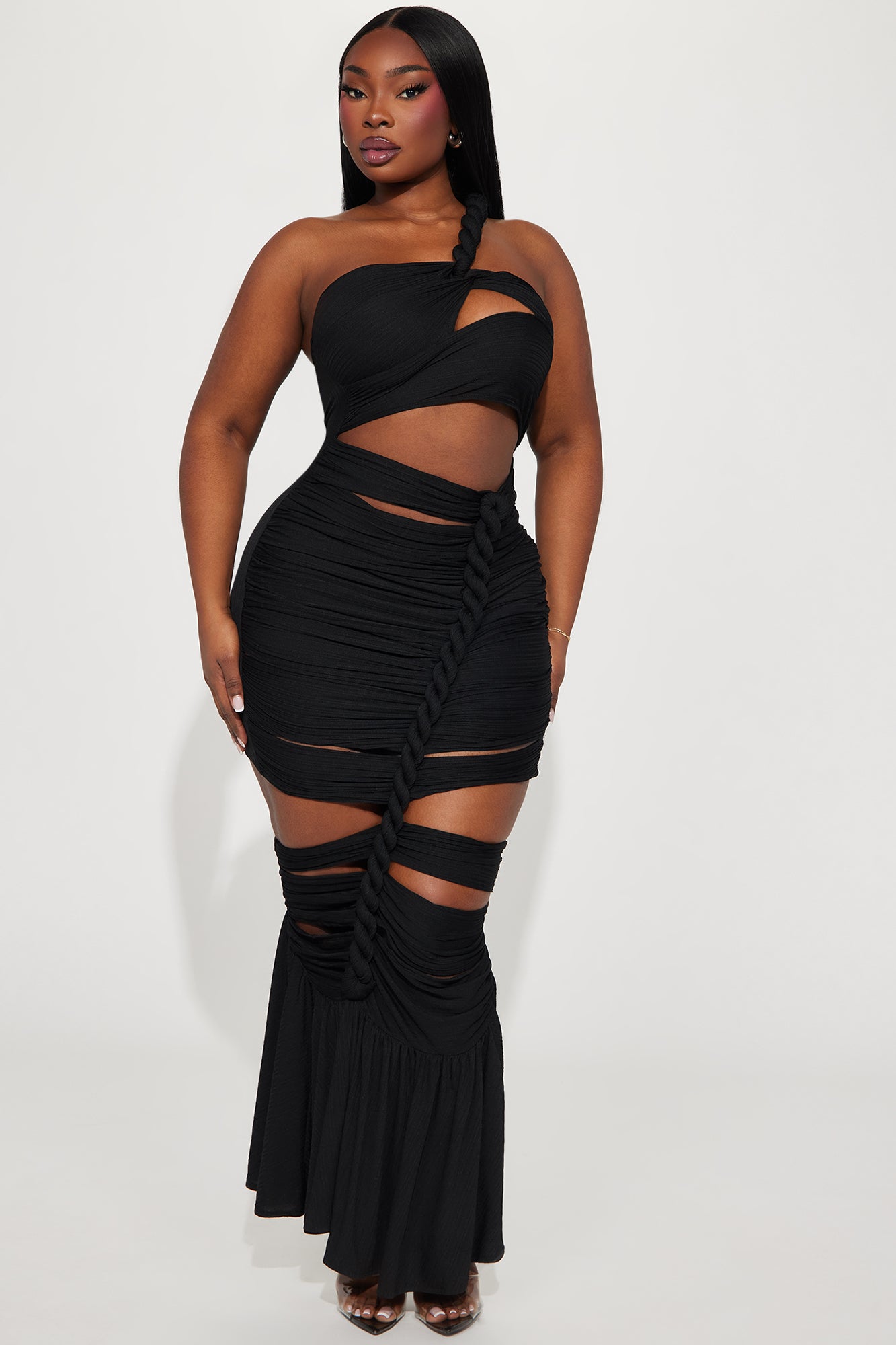 Twist It Up Maxi Dress - Black - Image 4