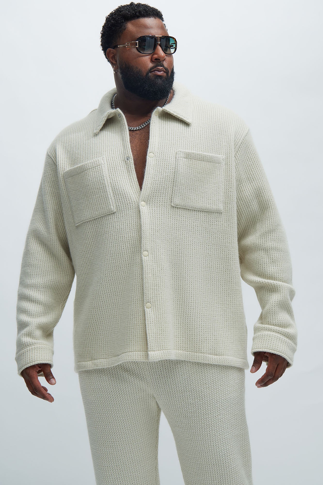 Otis Long Sleeve Shirt - Off White - Image 5
