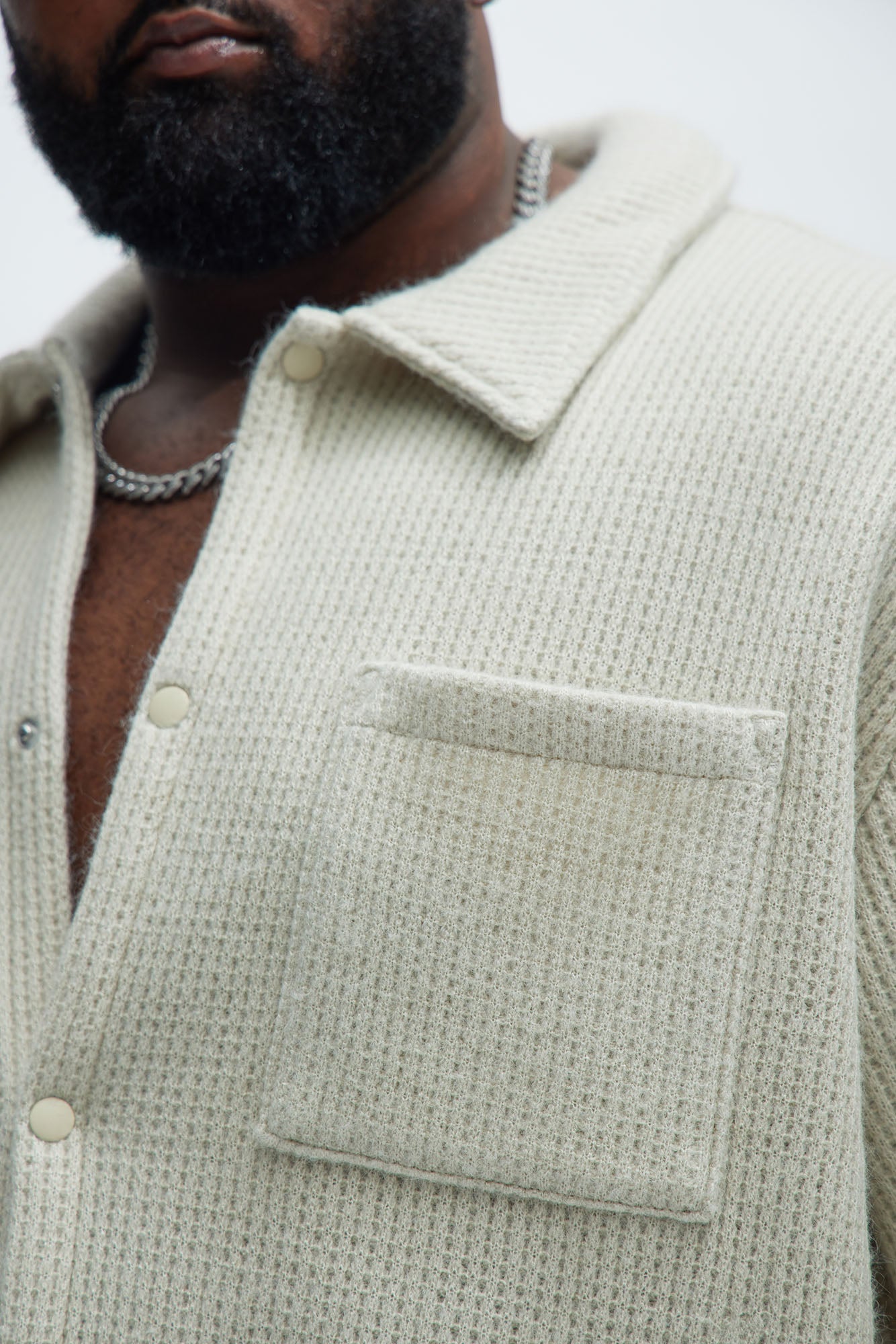 Otis Long Sleeve Shirt - Off White - Image 7