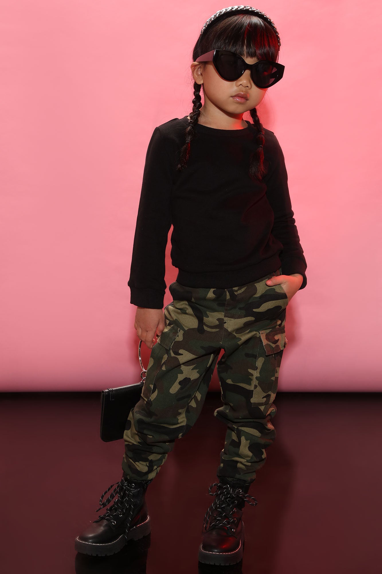 Mini Cadet Kim Oversized Camo Pants - Camouflage - Image 6