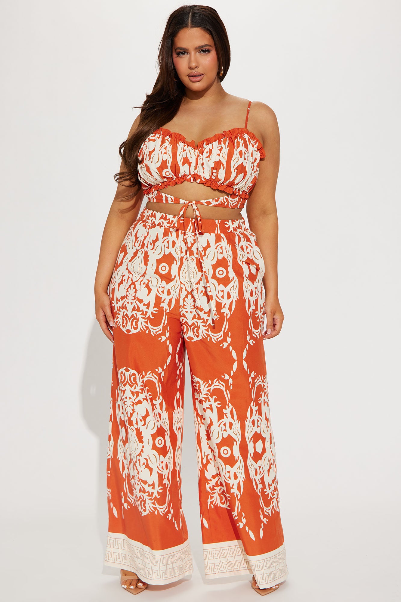 Common Denominator Pant Set - Orange/combo - Image 4