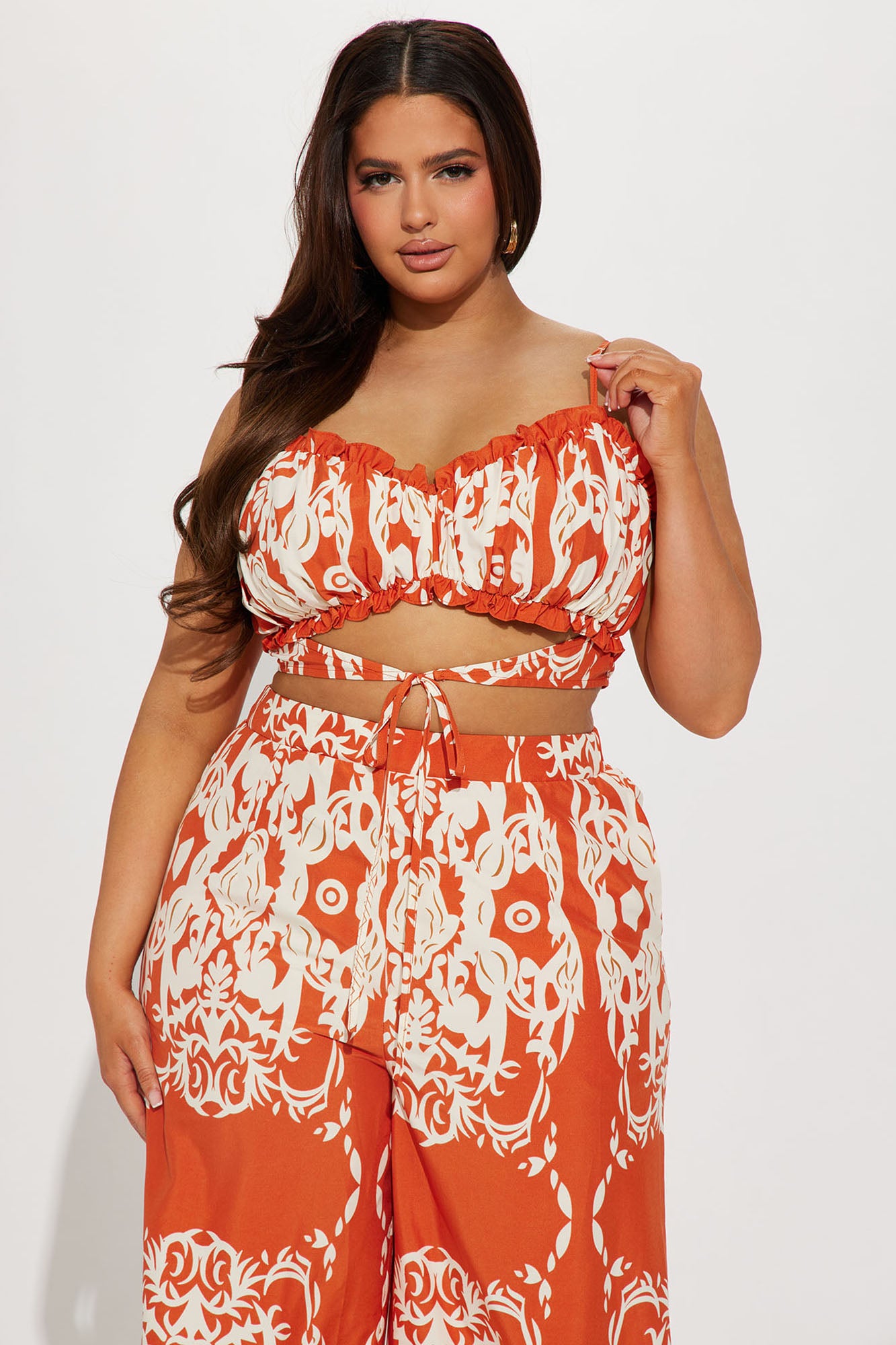 Common Denominator Pant Set - Orange/combo - Image 5