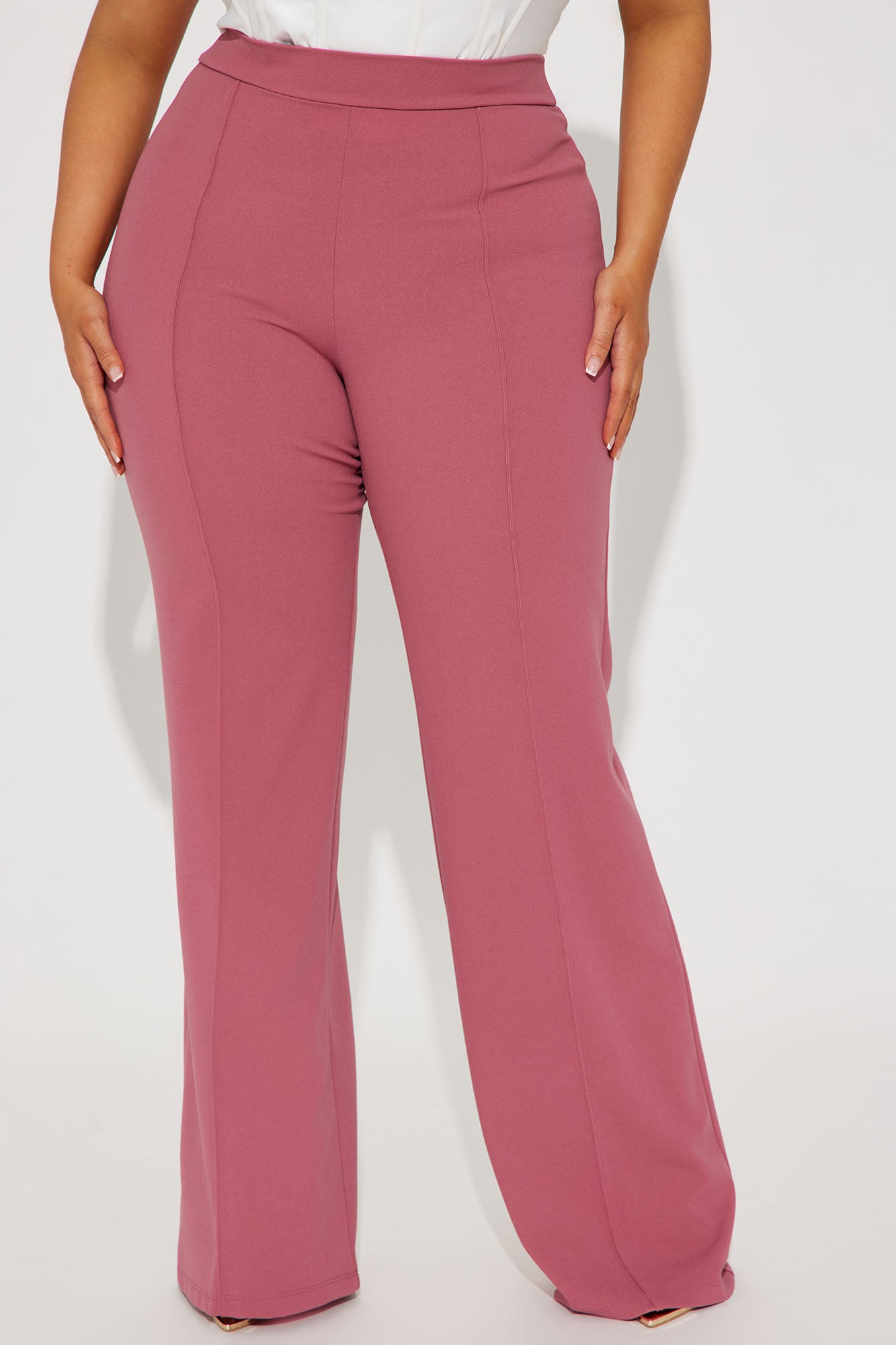 Tall Victoria High Waisted Dress Pants - Mauve - Image 6