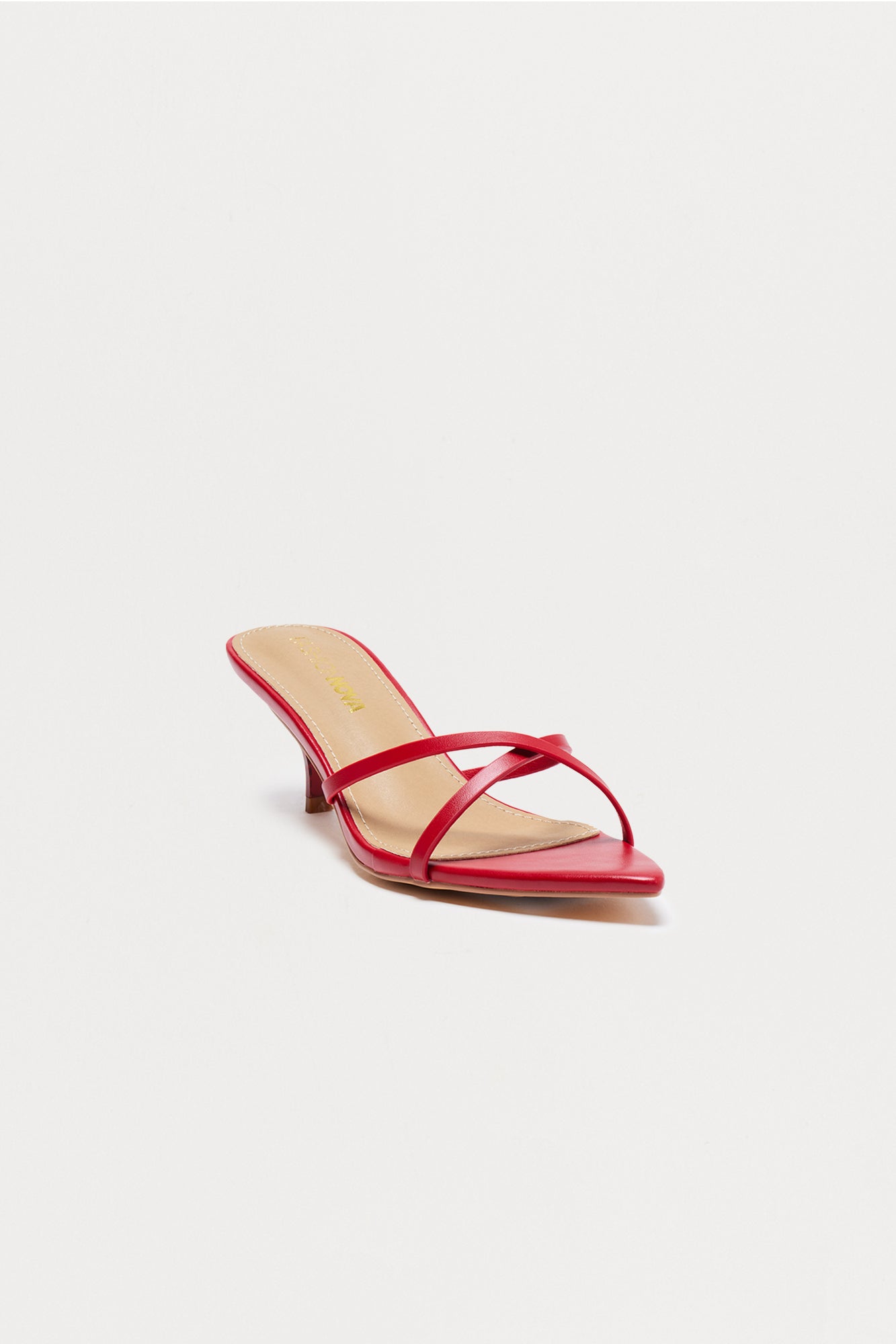 Stefania Kitten Heels - Burgundy - Image 4