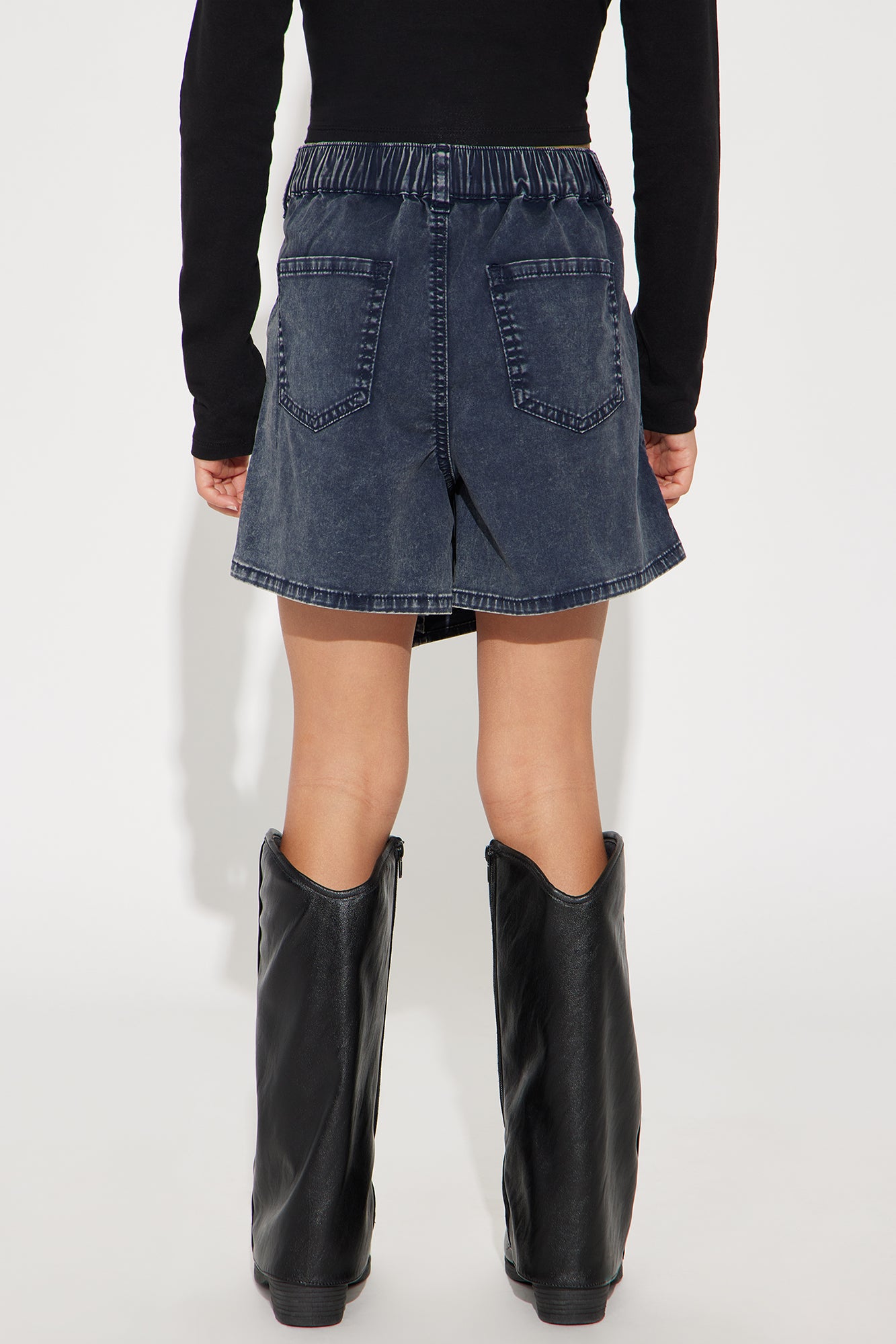 Mini Aftershock Mineral Wash Cargo Skort - Grey - Image 3