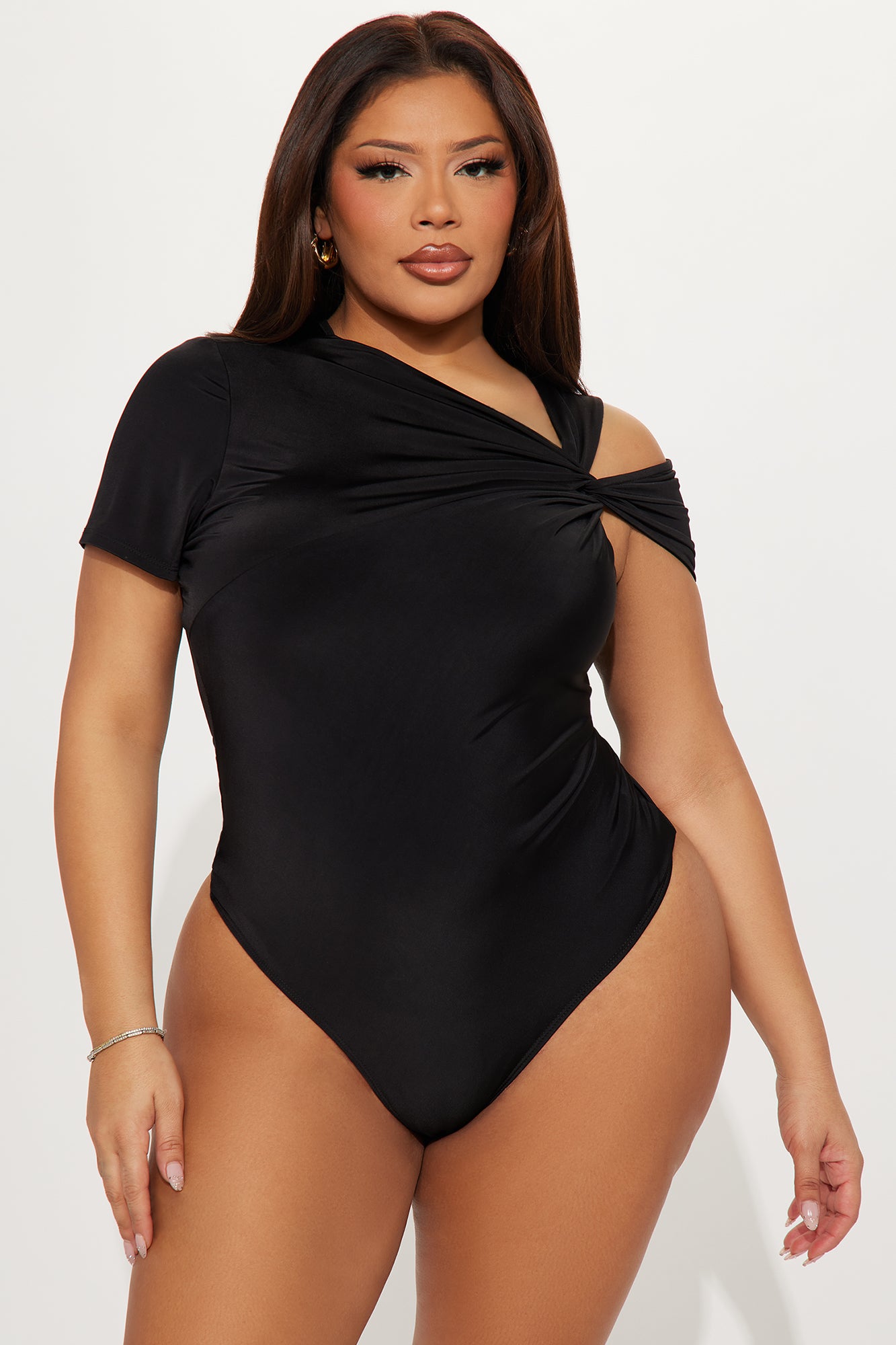 Twist It Up Cut Out Bodysuit  - Black - Image 5