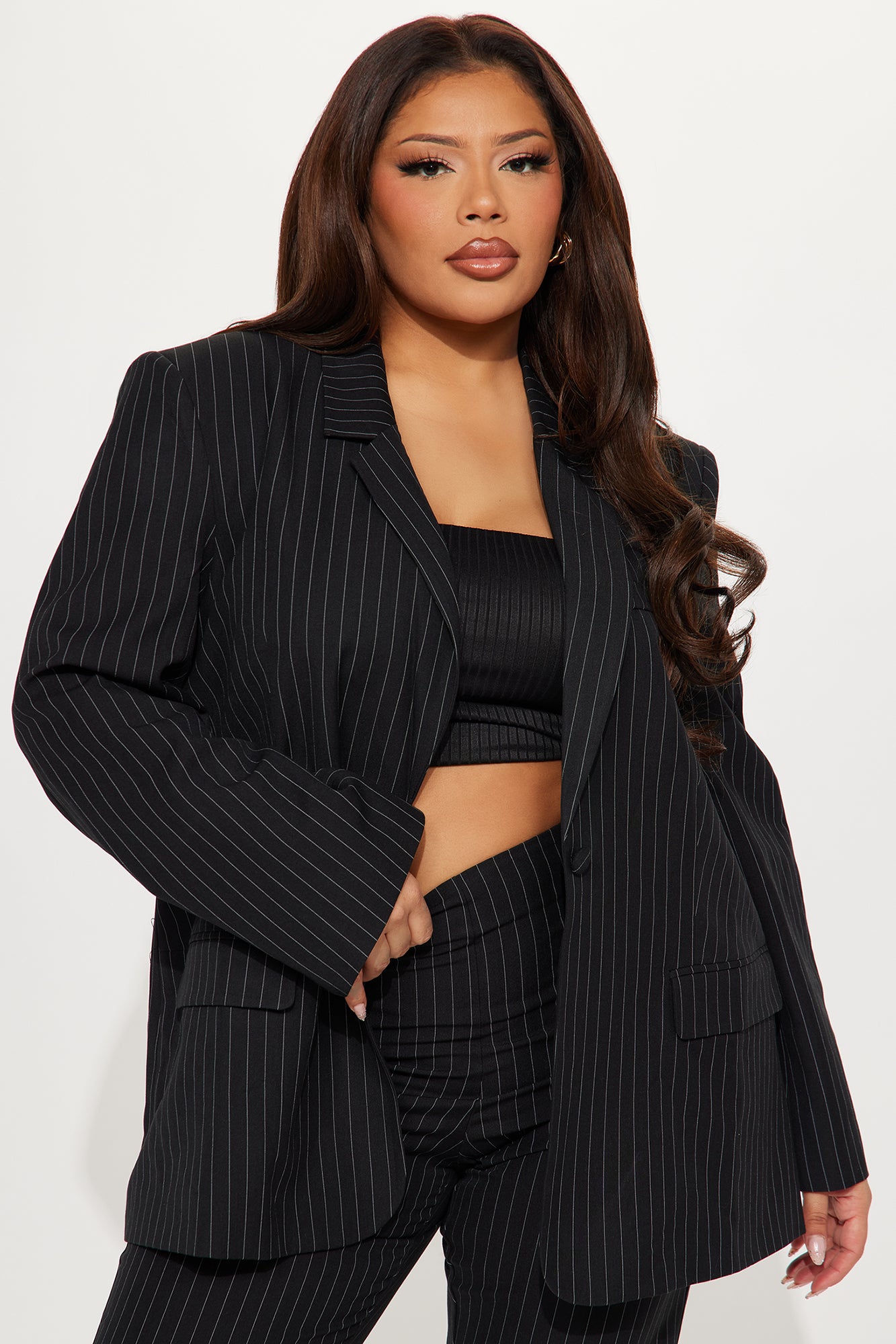 Case Closed Blazer Capri Set - Black - Image 6