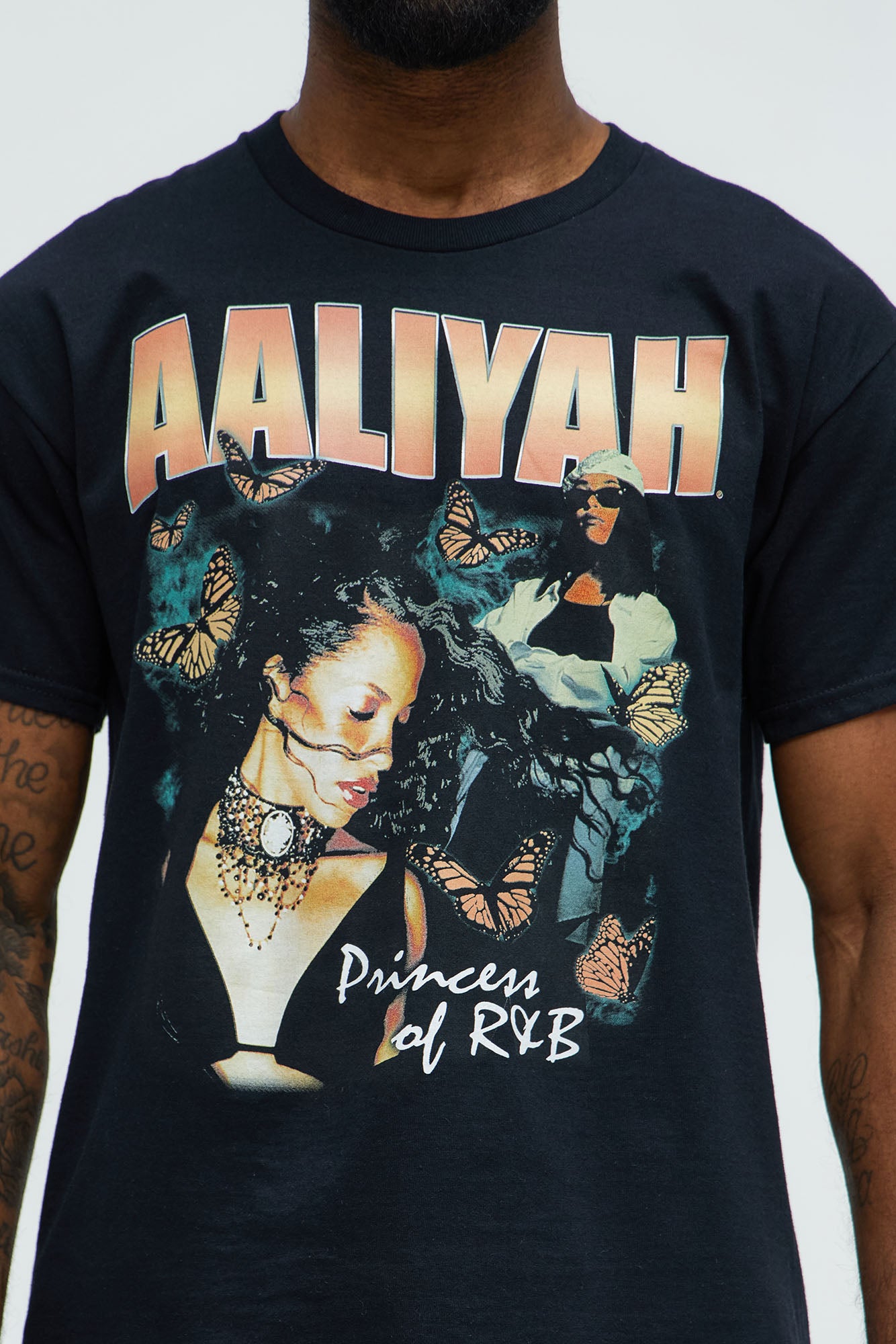 Aaliyah Share My World Tour Short Sleeve Tee - Black - Image 3